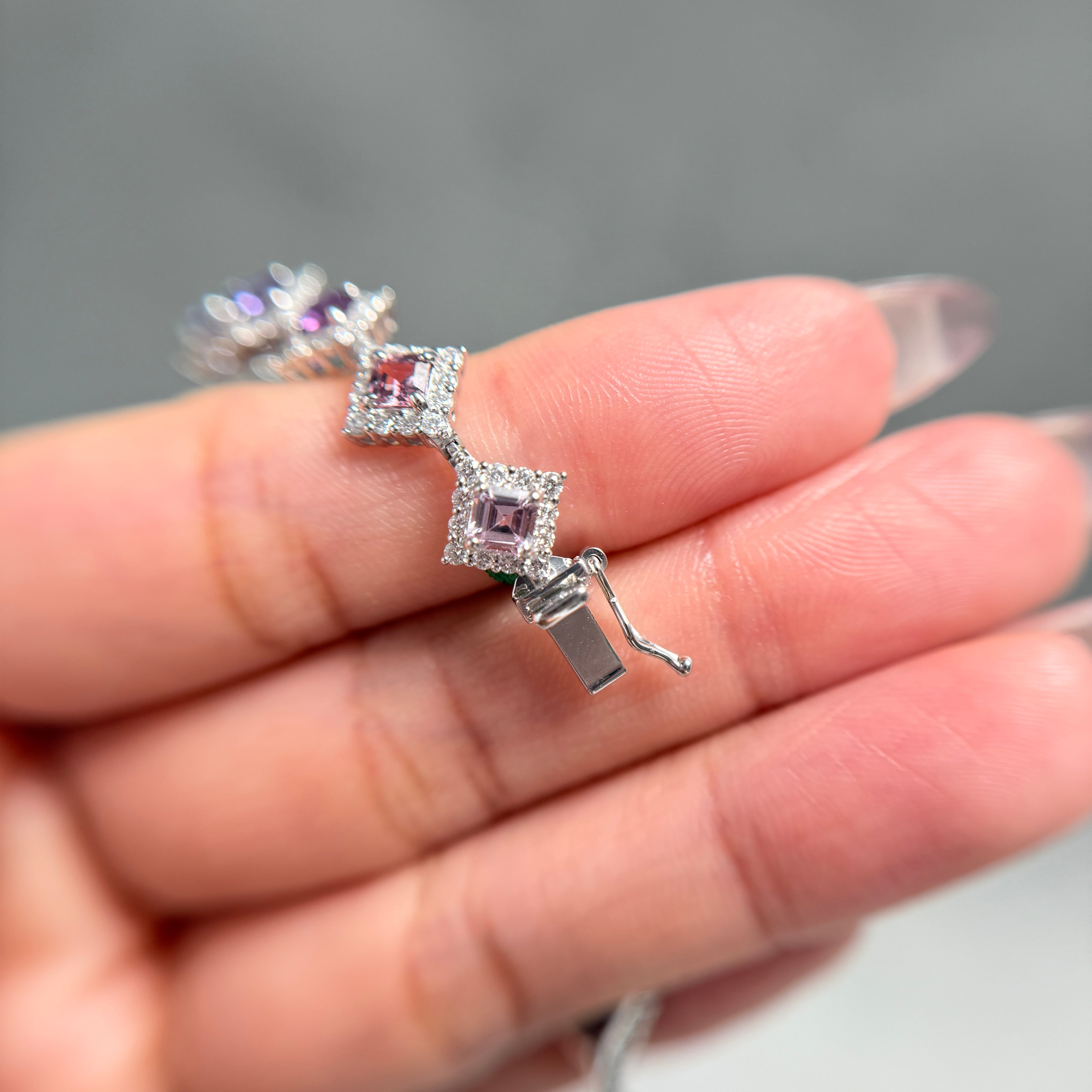 【GIA】〈一点物〉170:ノーヒートマルチカラーサファイアブレスレット