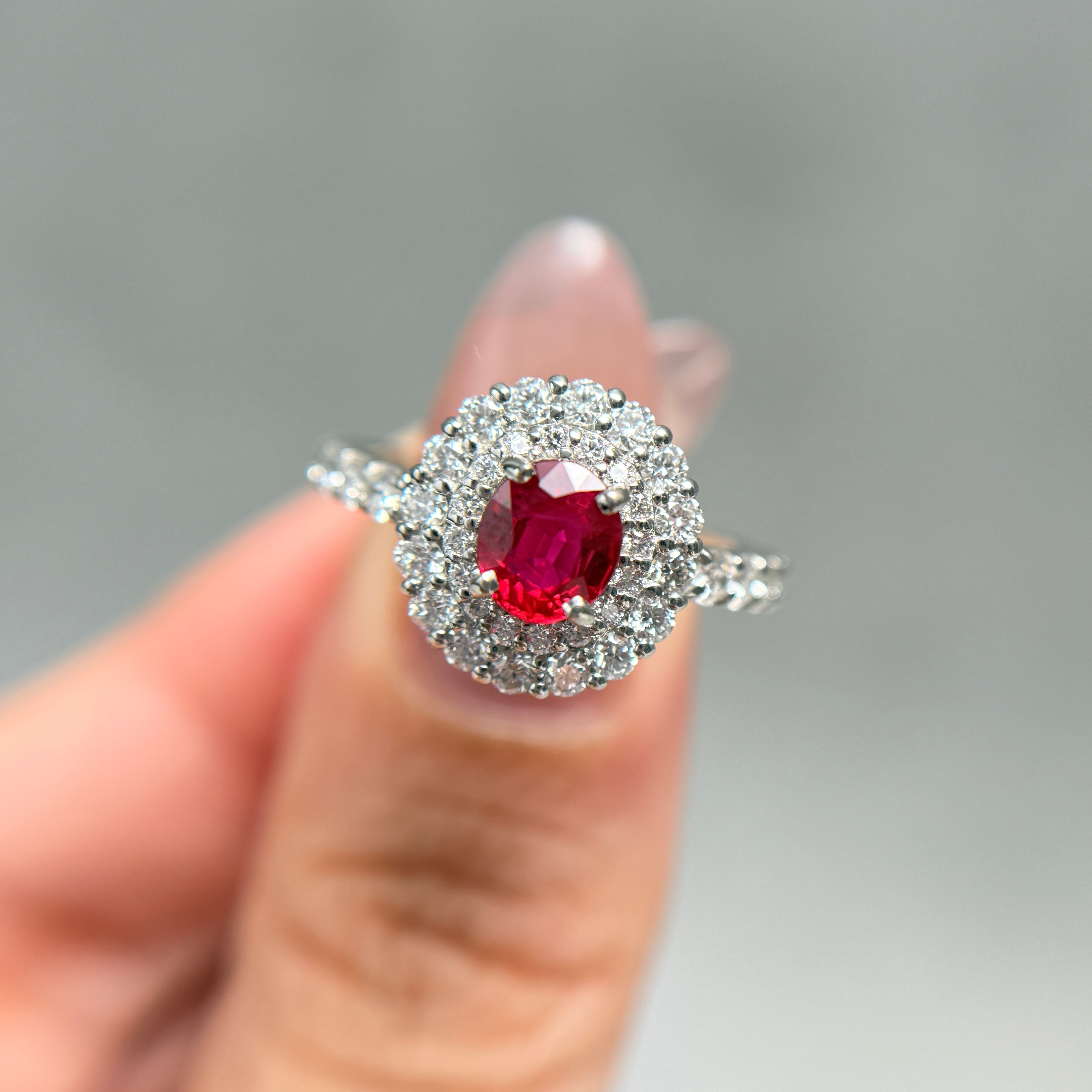 【GIA】〈一点物〉16:ビルマ産ピジョンブラッドルビーリング(最短お届け対象)