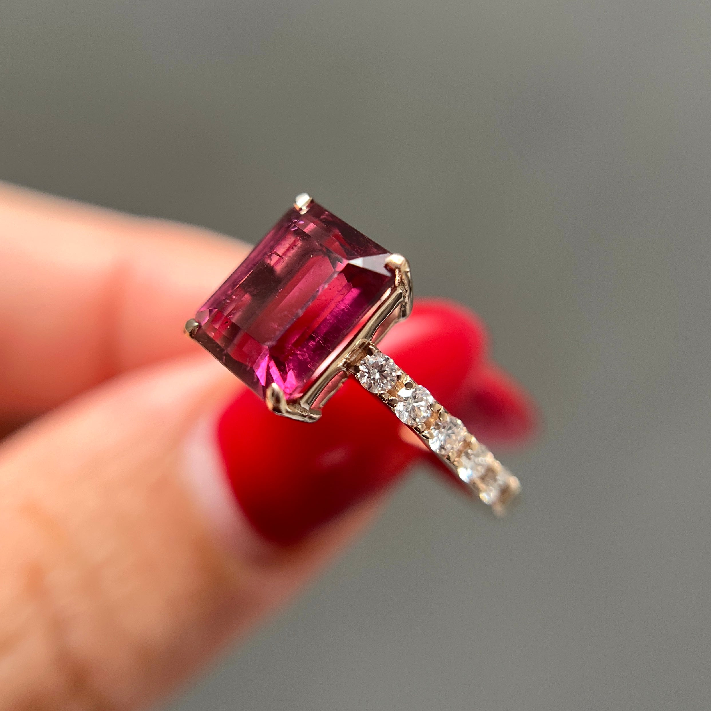 【GIA】〈一点物〉41:レッドトルマリンリング(最短お届け対象)