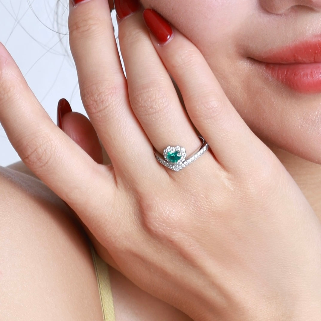 【GIA】〈一点物〉19:コロンビア産ノンオイルエメラルドリング(最短お届け対象)