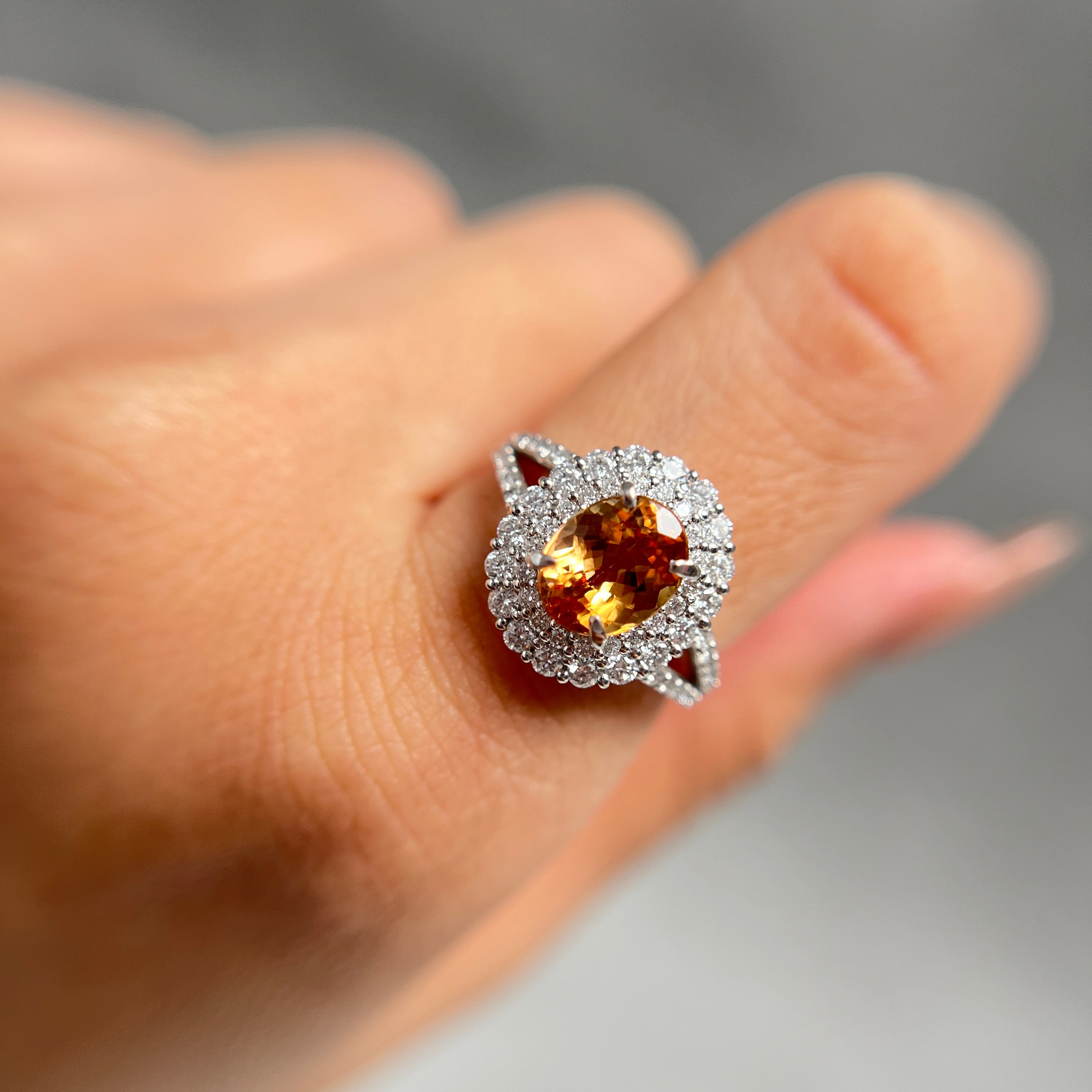 【GIA】〈一点物〉80:インペリアルトパーズリング(最短お届け対象)