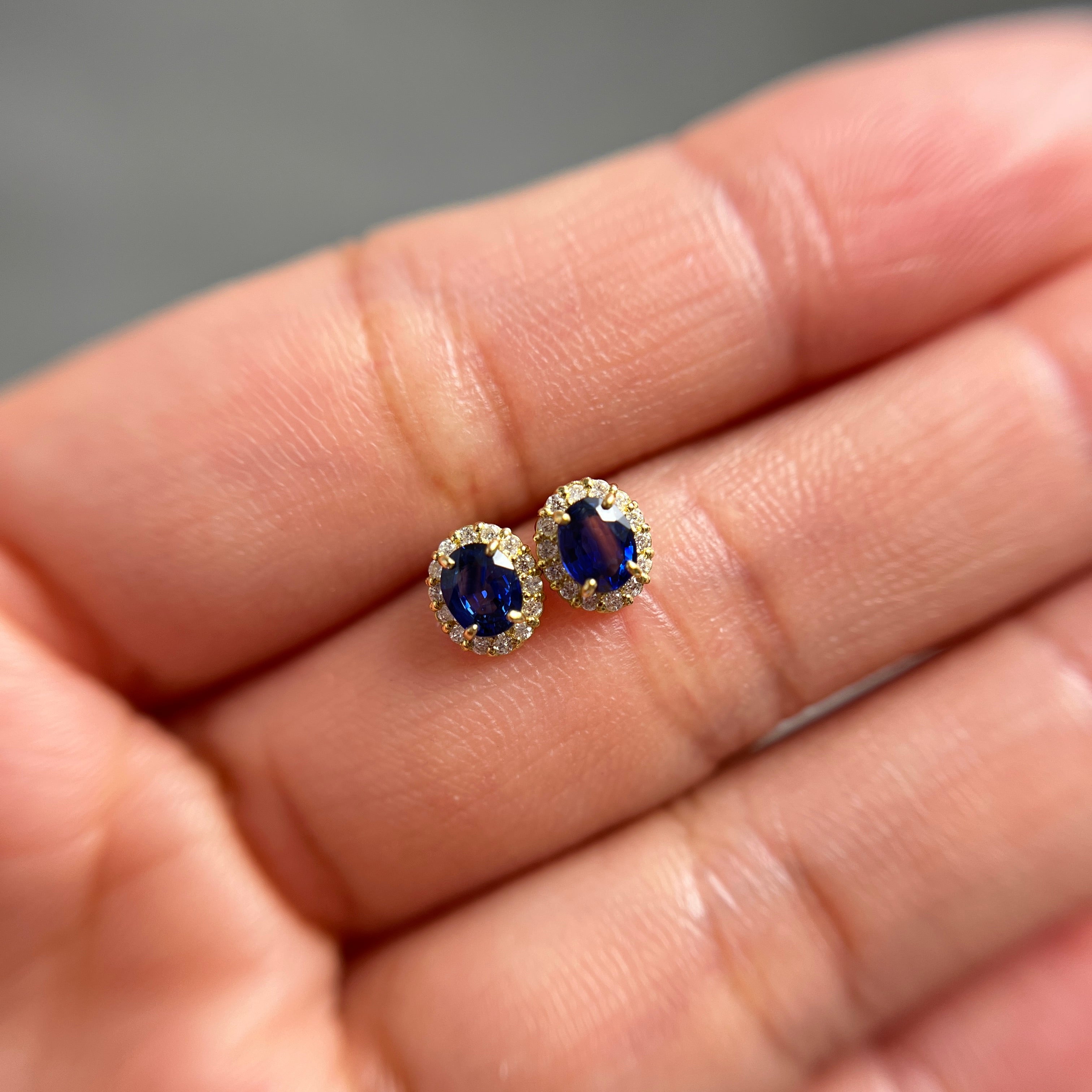 〈一点物〉72:サファイアピアス(最短お届け対象)