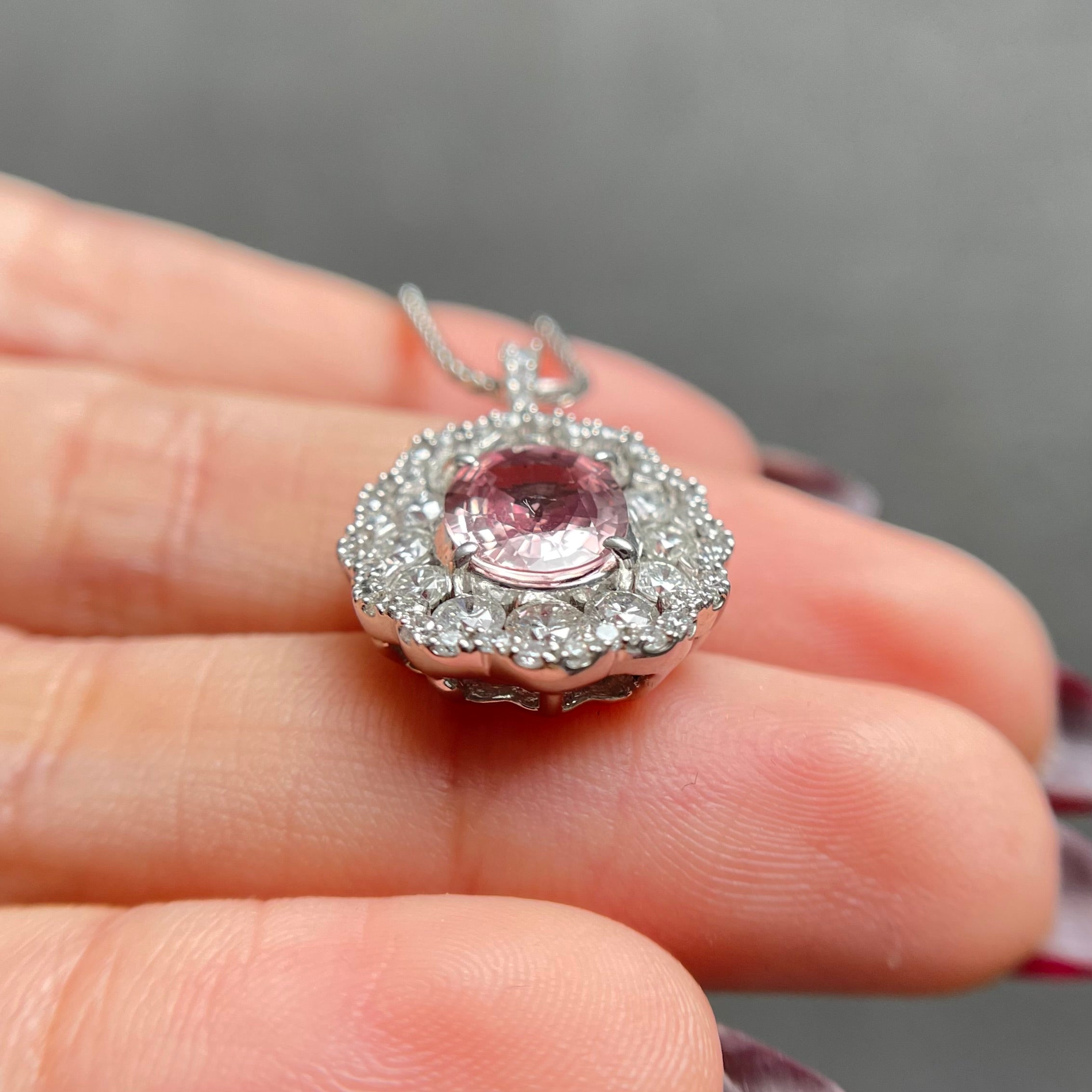 180:【GIA】ノーヒートパパラチアサファイヤ ネックレス