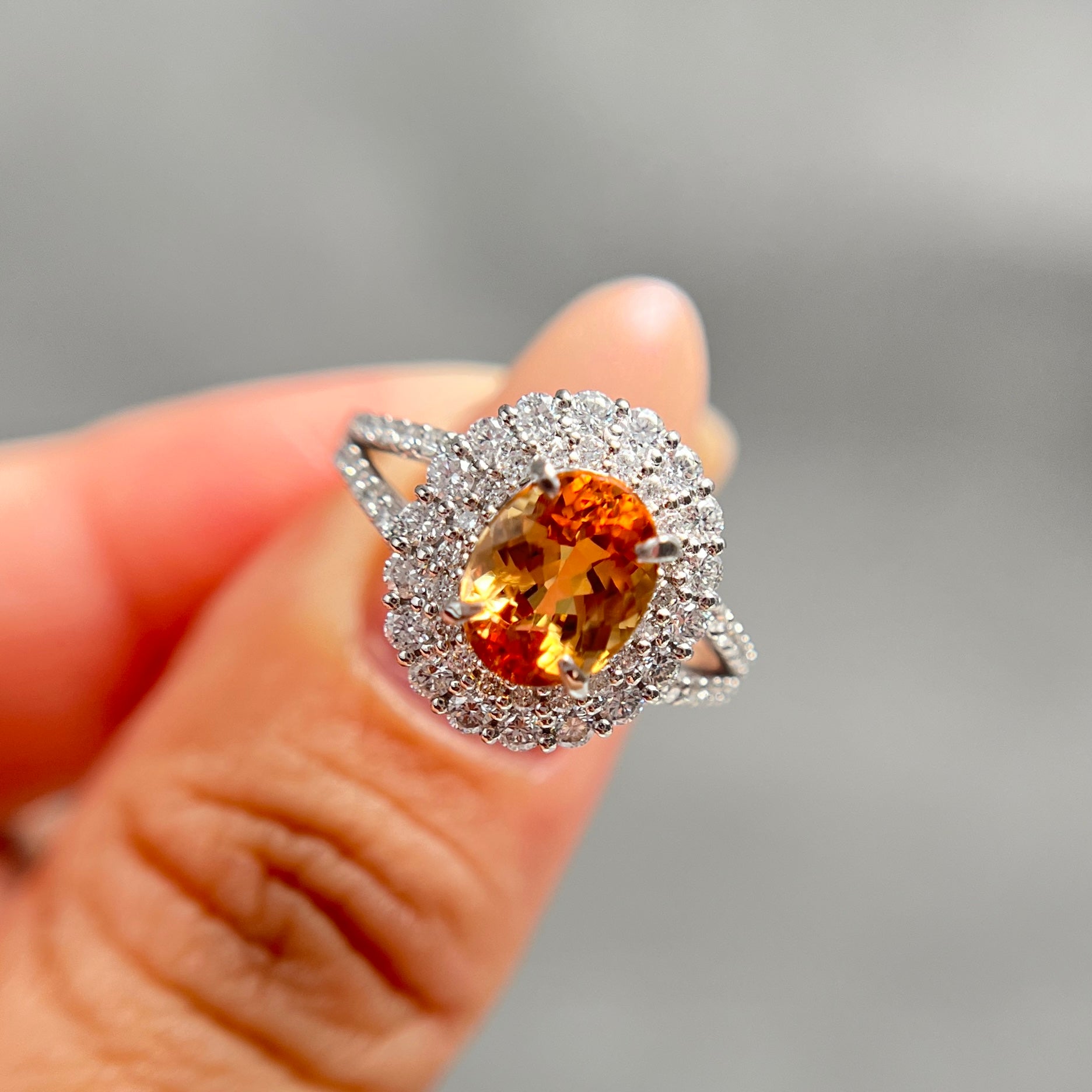 【GIA】〈一点物〉80:インペリアルトパーズリング(最短お届け対象)