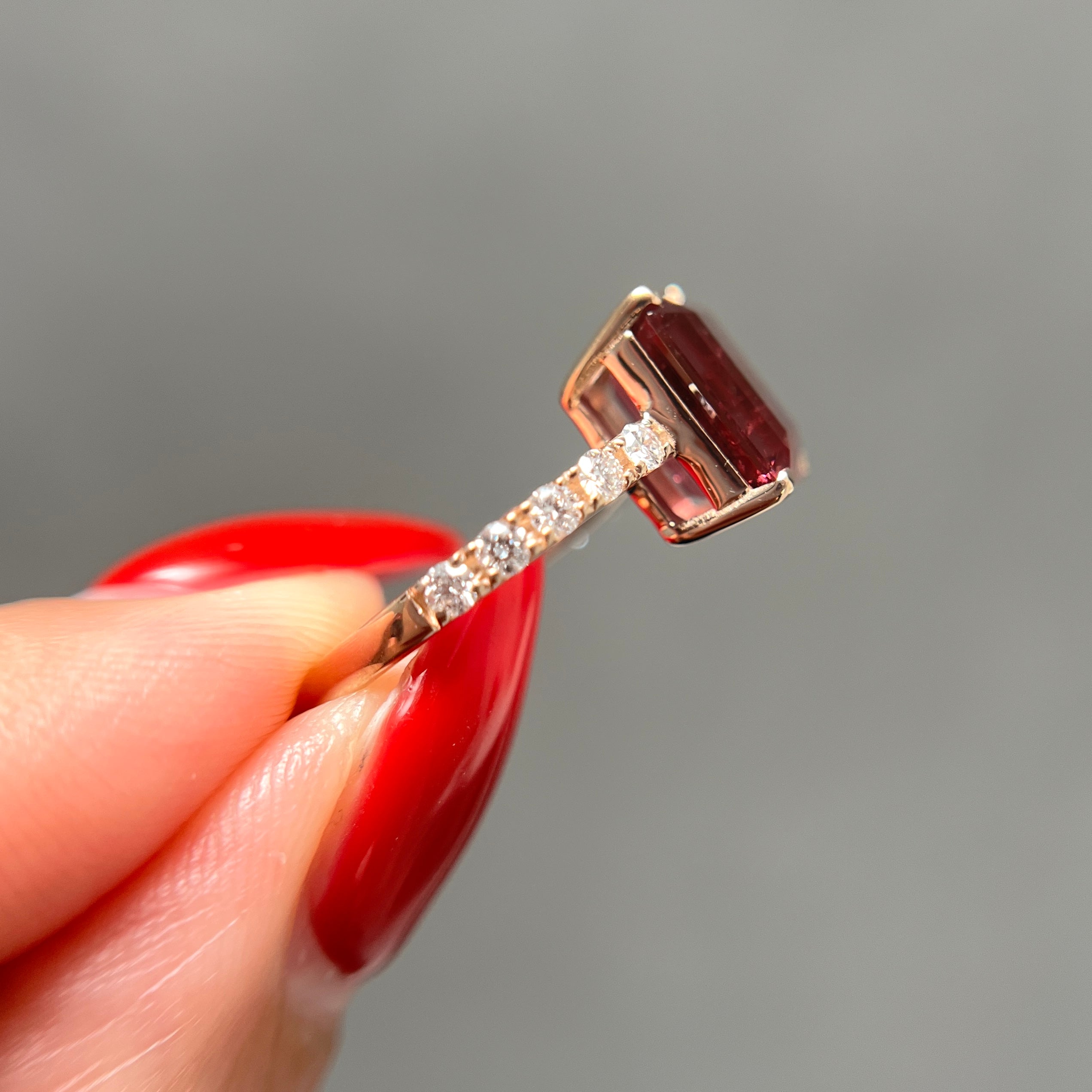 【GIA】〈一点物〉41:レッドトルマリンリング(最短お届け対象)