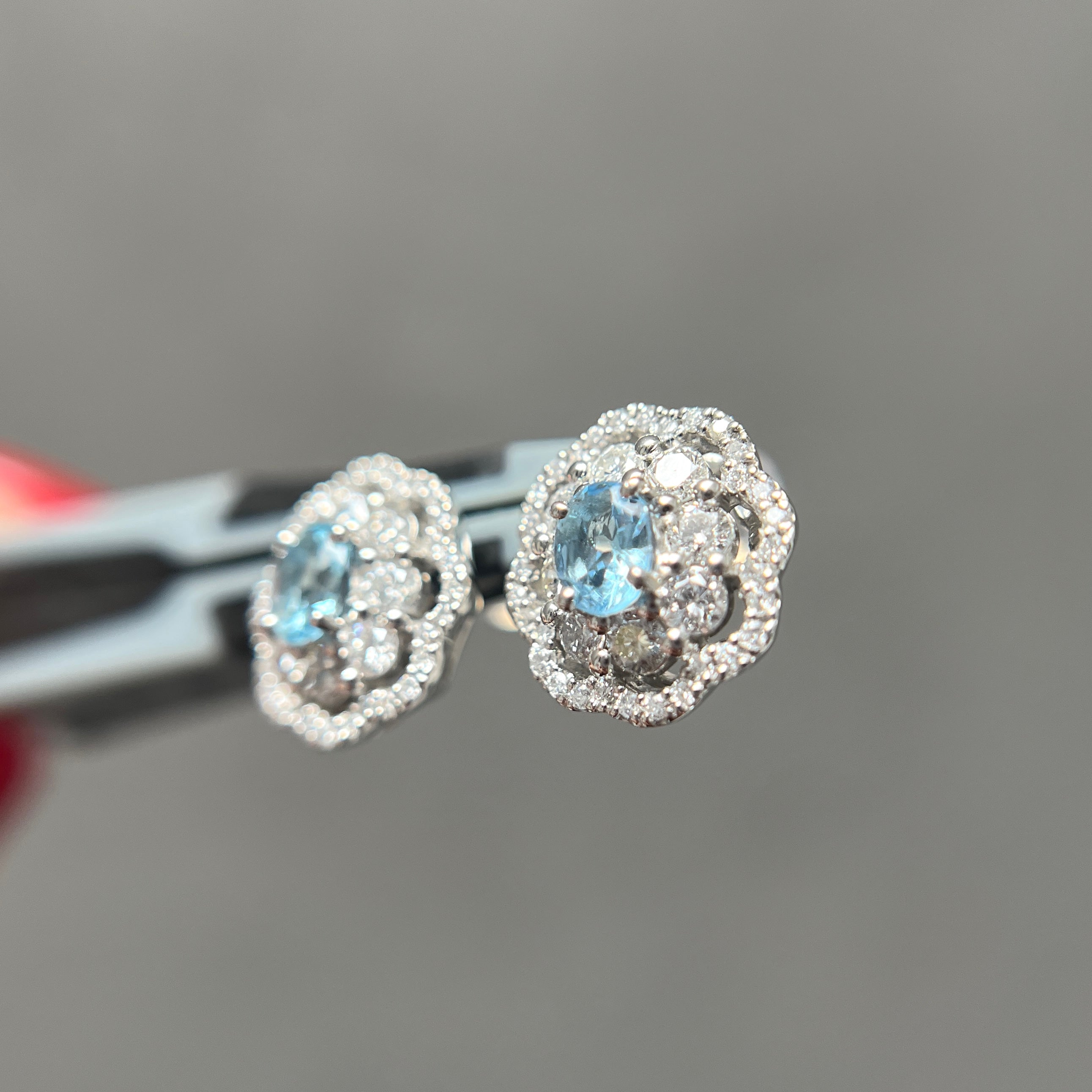 〈一点物〉48:アクワマリンピアス(最短お届け対象)