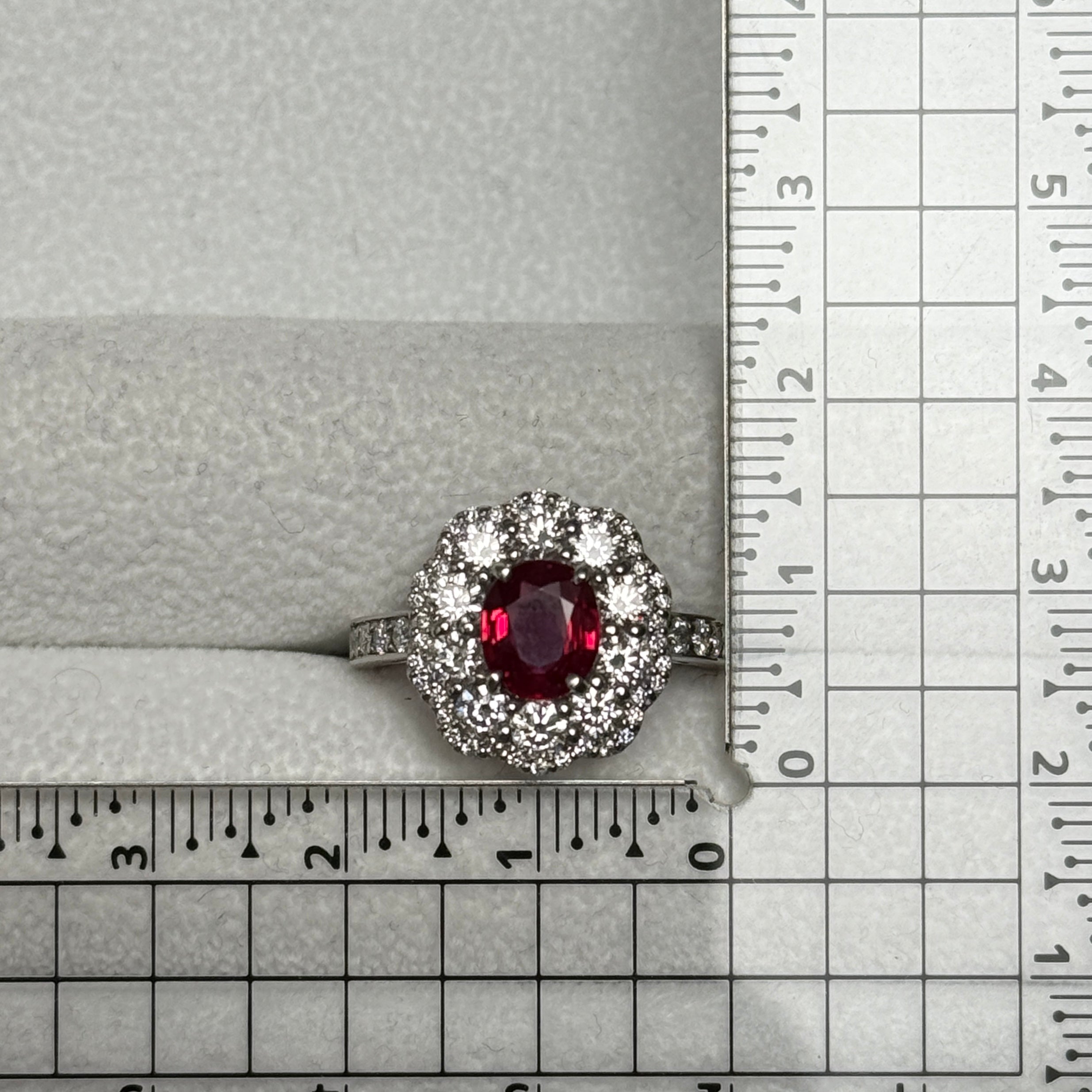 【GIA】〈一点物〉14:ビルマ産ピジョンブラッドルビーリング(最短お届け対象)