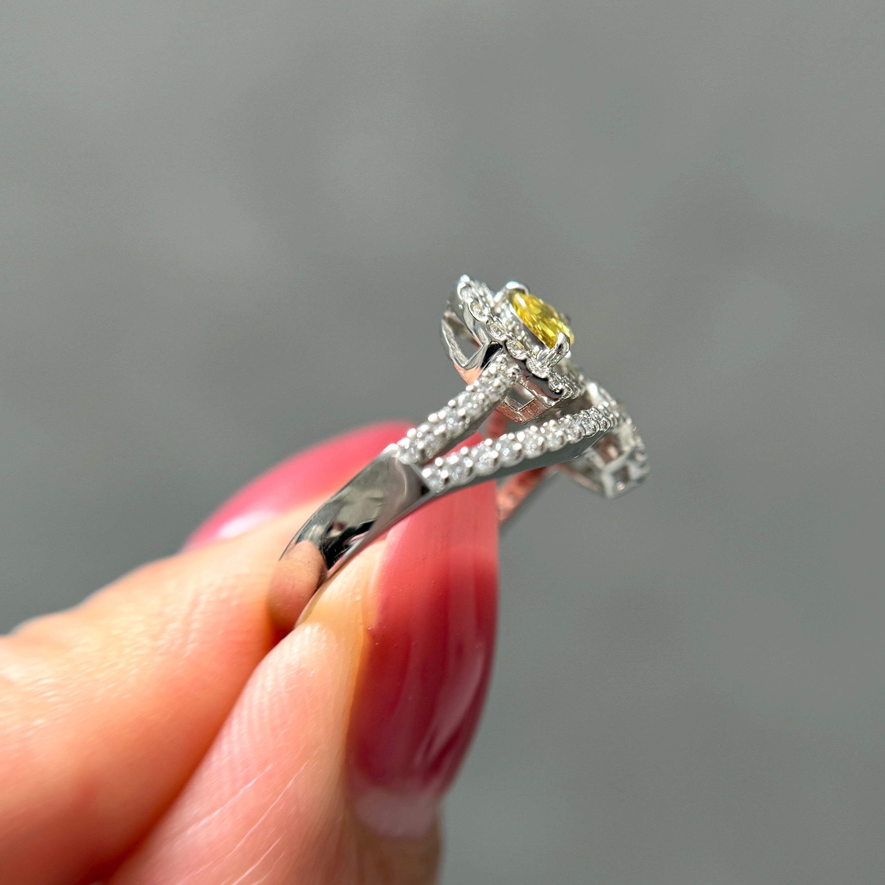 【GIA】〈一点物〉51:ノーヒートサファイアピンクダイヤリング(最短お届け対象)