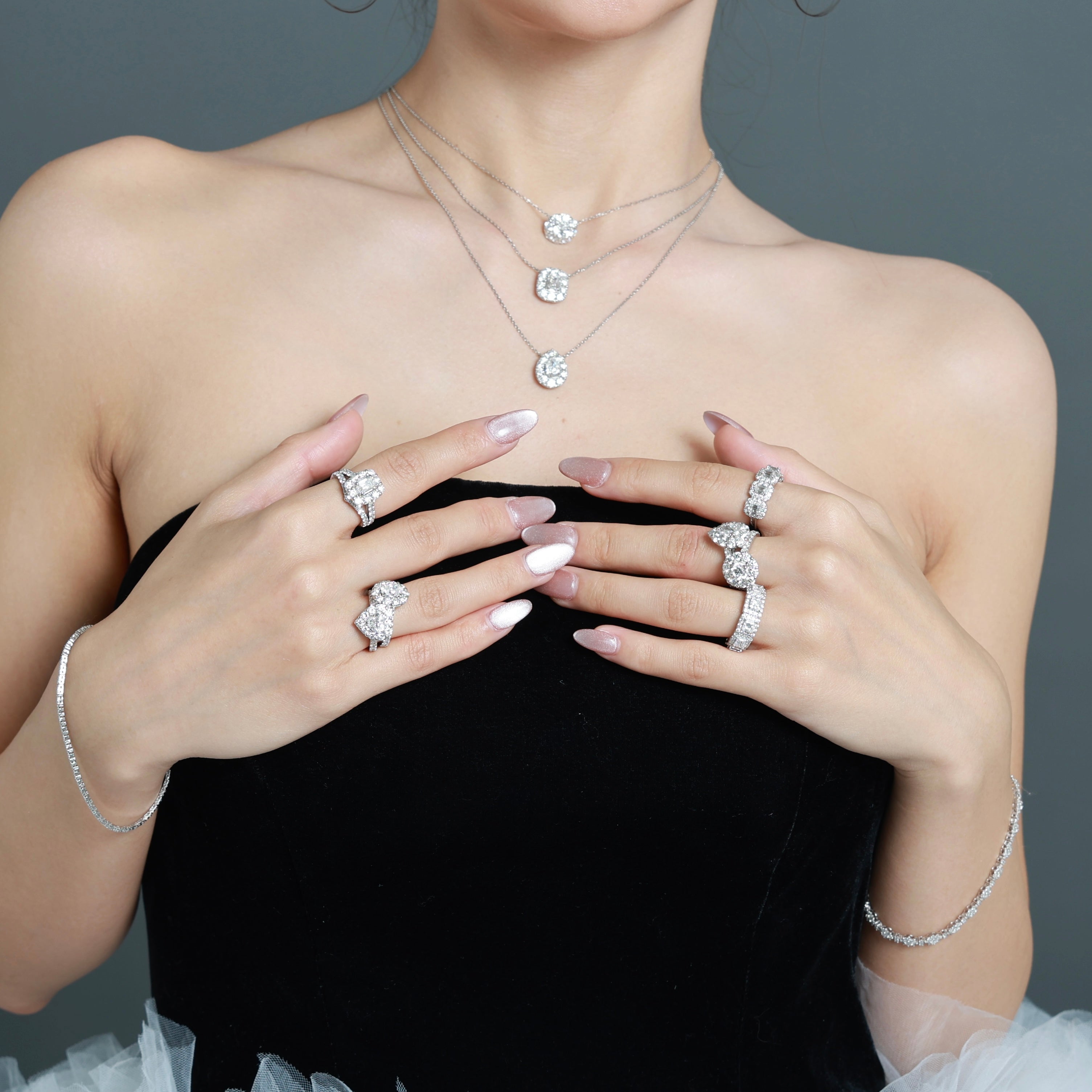 【限定1点】【GIA】【F/VS】1ct取り巻きリング(ラウンド)