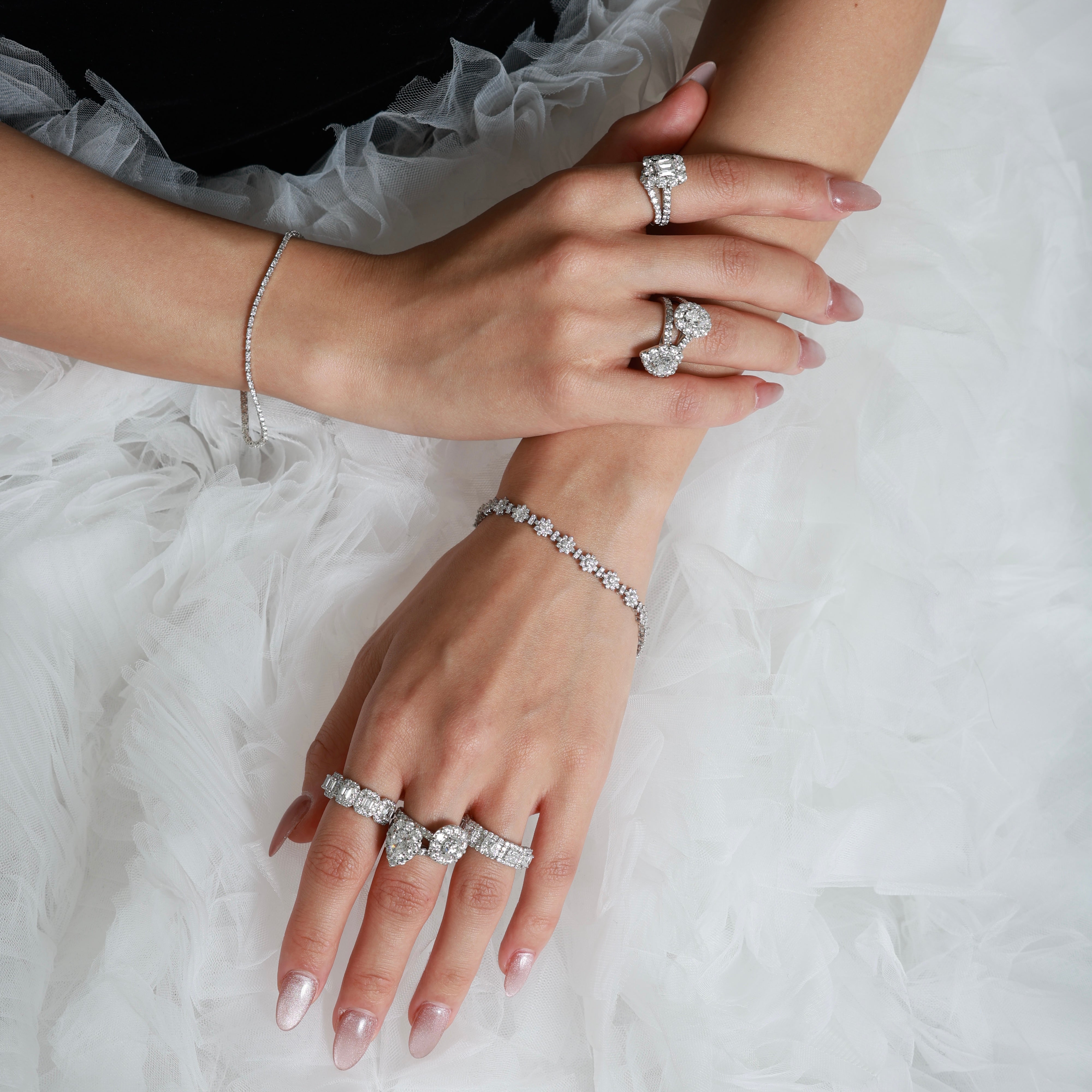 【GIA】【F/VS】1ct取り巻きリング(オーバル)