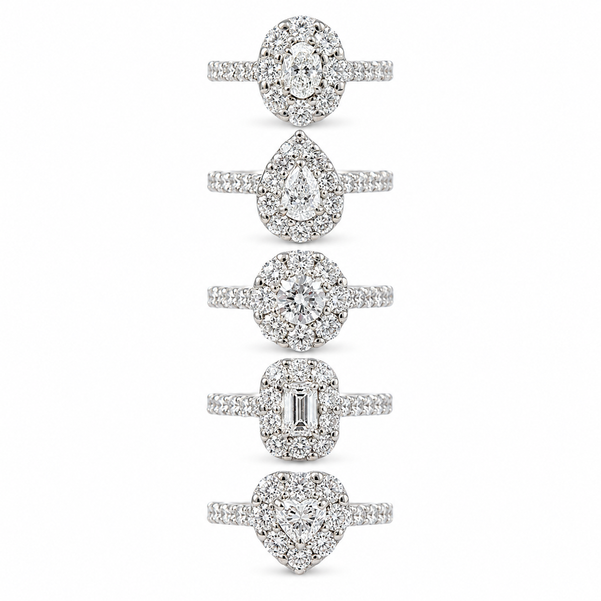 【GIA】0.3ct取り巻きダイヤリング
