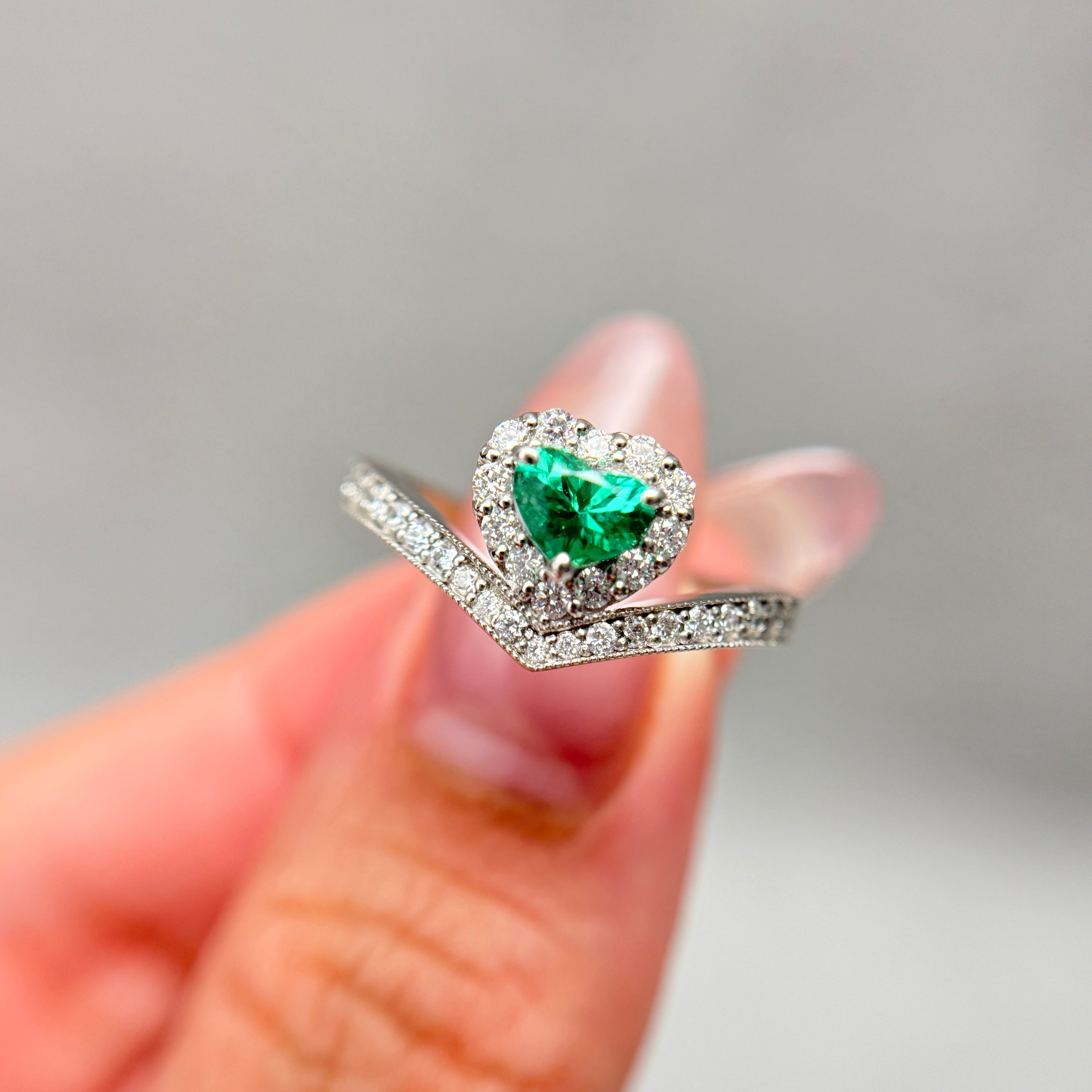 【GIA】〈一点物〉19：コロンビア産ノンオイルエメラルドリング（最短お届け対象）