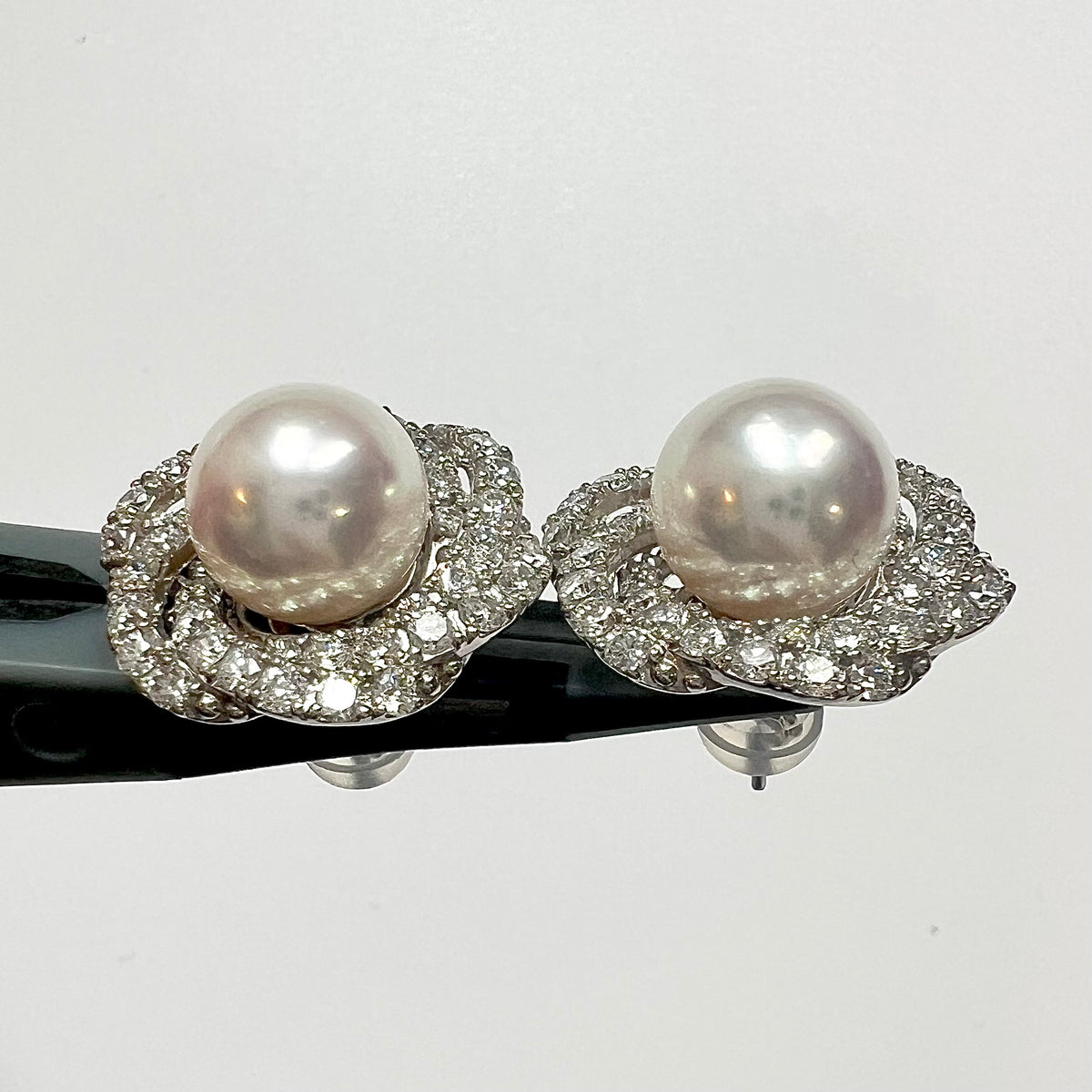 【アコヤ9ｰ9.5mm】ロゼピアス