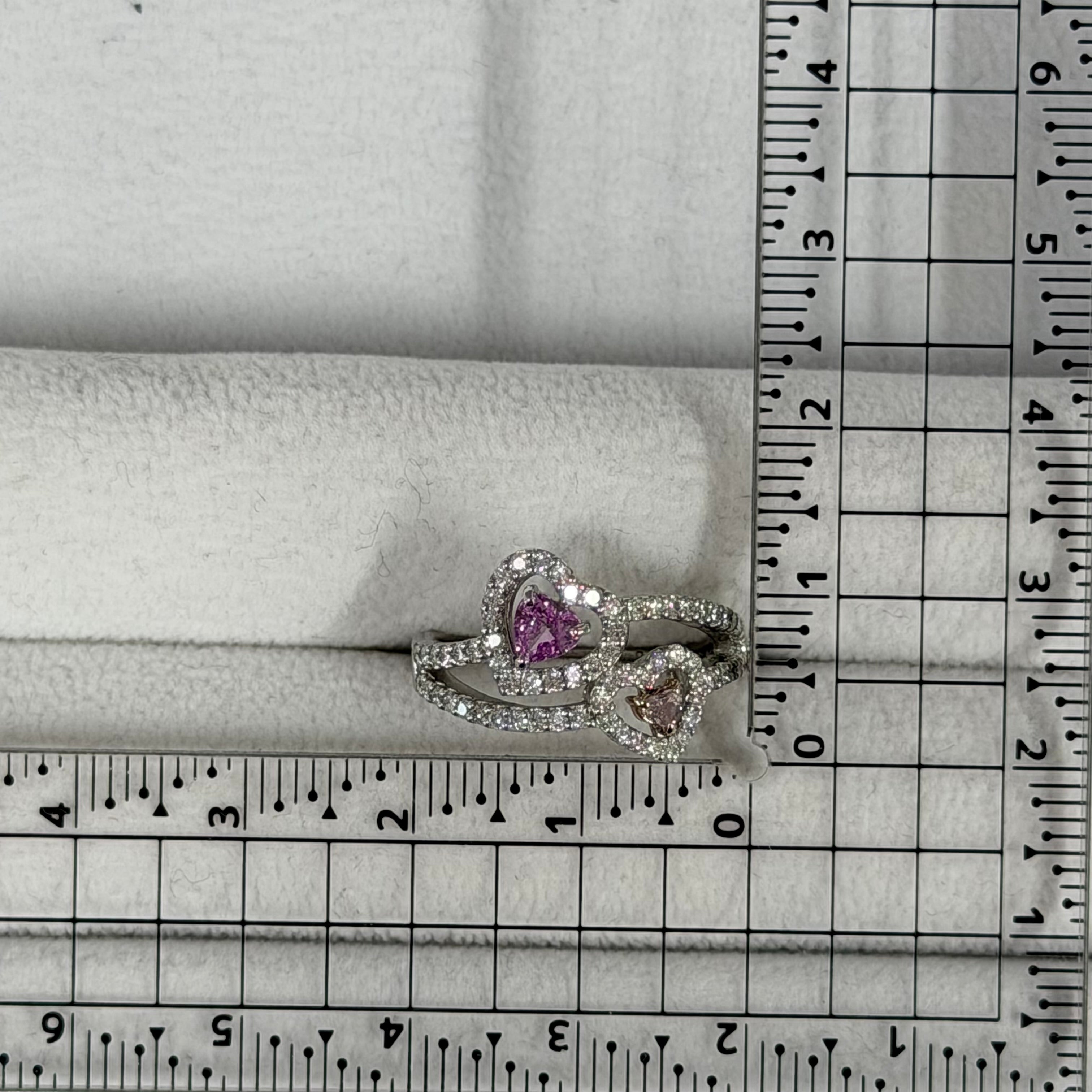 【GIA】〈一点物〉50：ノーヒートサファイアピンクダイヤリング（最短お届け対象）