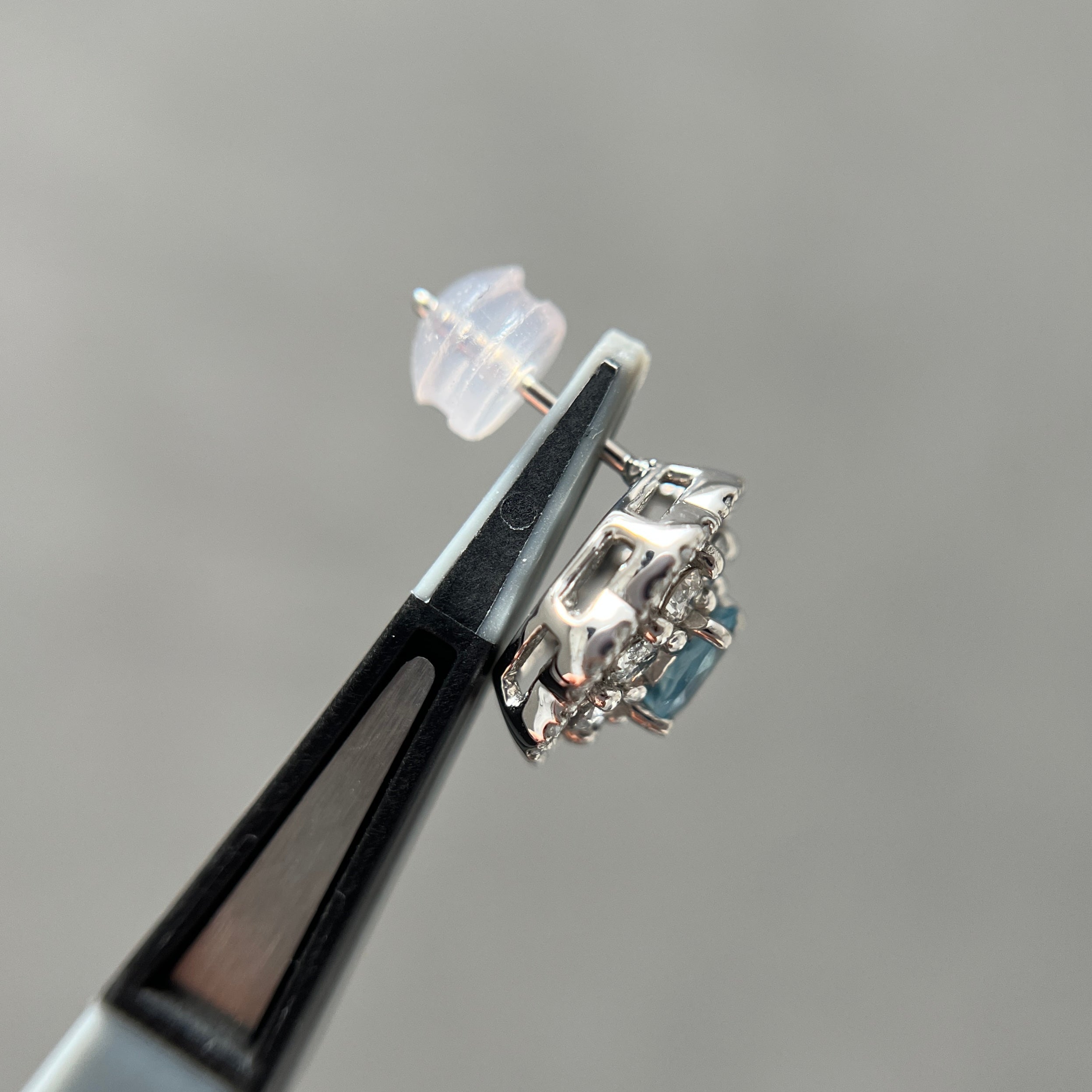 〈一点物〉48：アクワマリンピアス（最短お届け対象）