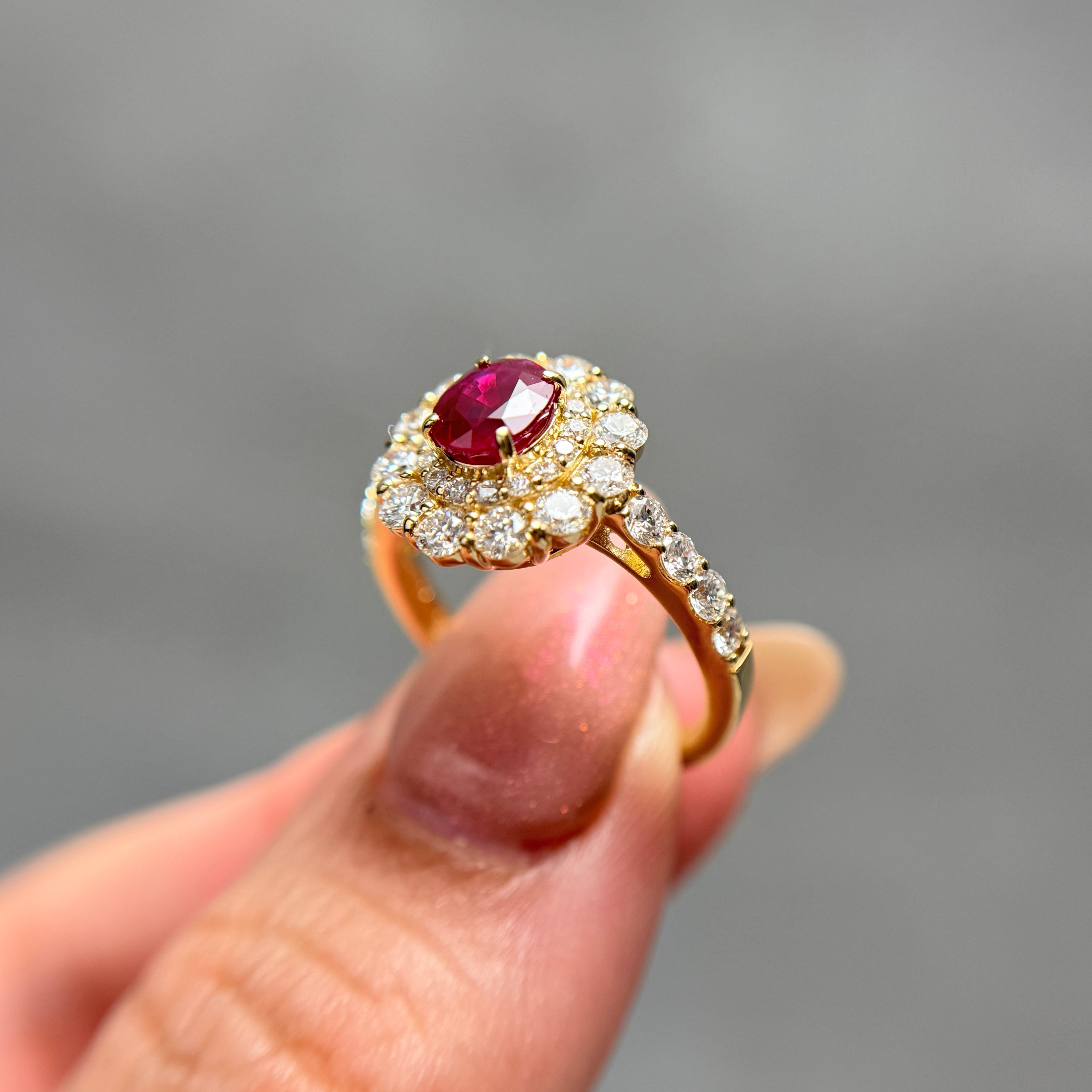 【GIA】〈一点物〉9：ビルマ産ルビーリング（最短お届け対象）