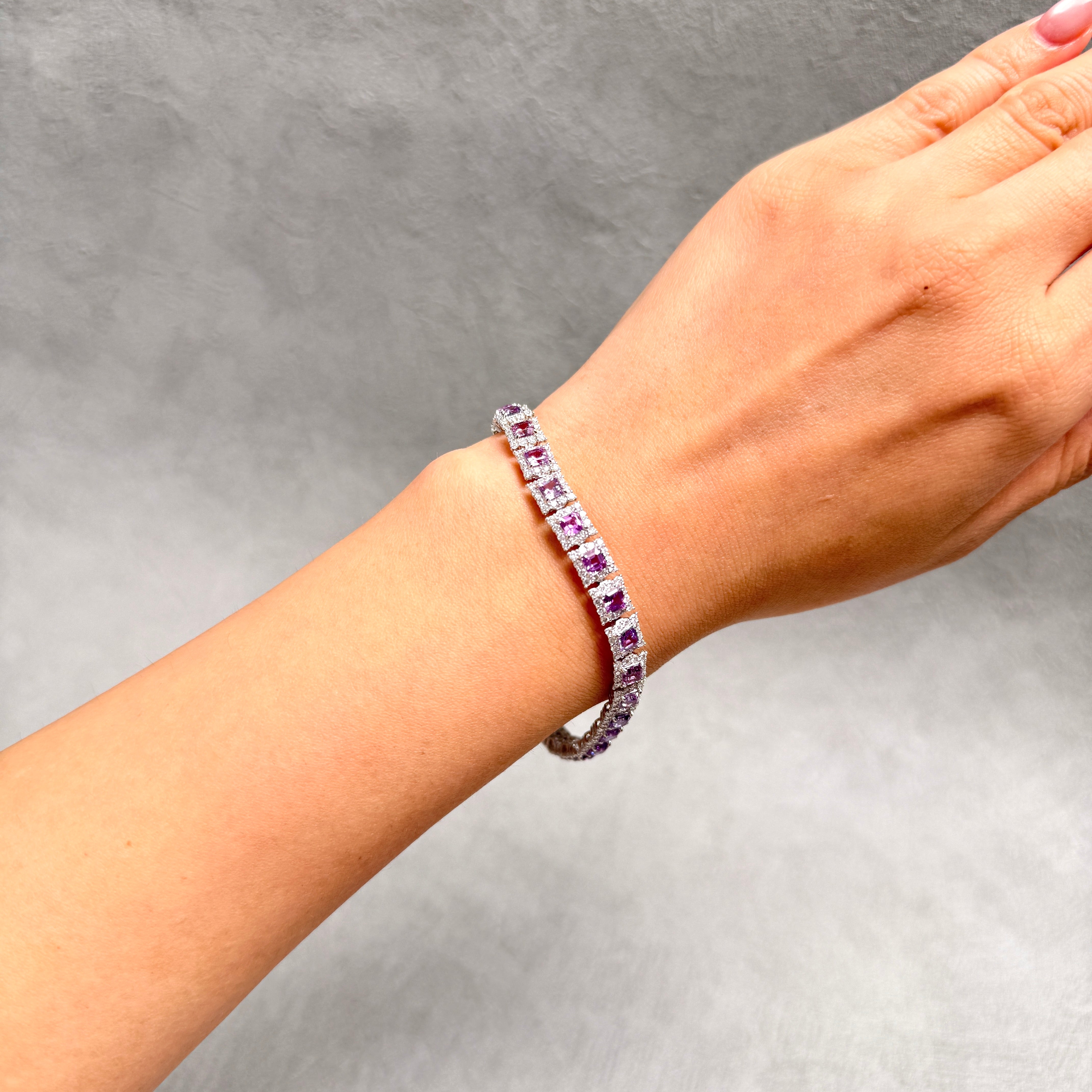 【GIA】〈一点物〉172：ノーヒートサファイアブレスレット