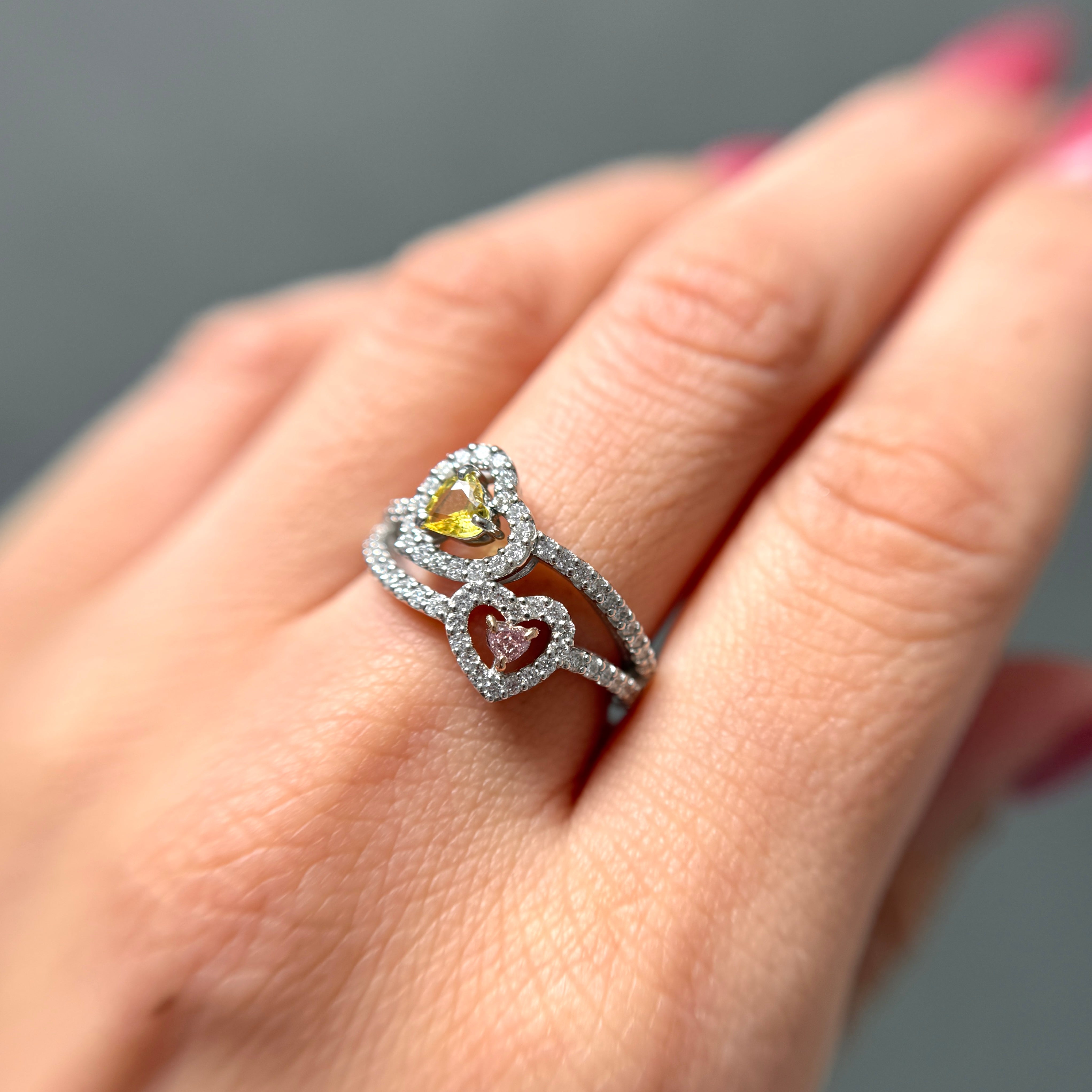 【GIA】〈一点物〉51：ノーヒートサファイアピンクダイヤリング（最短お届け対象）
