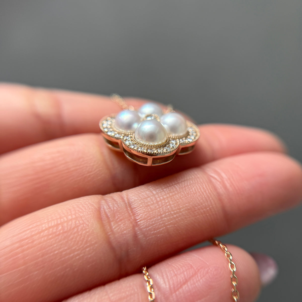 【アコヤ5.8-6.0mm】マーブルネックレス