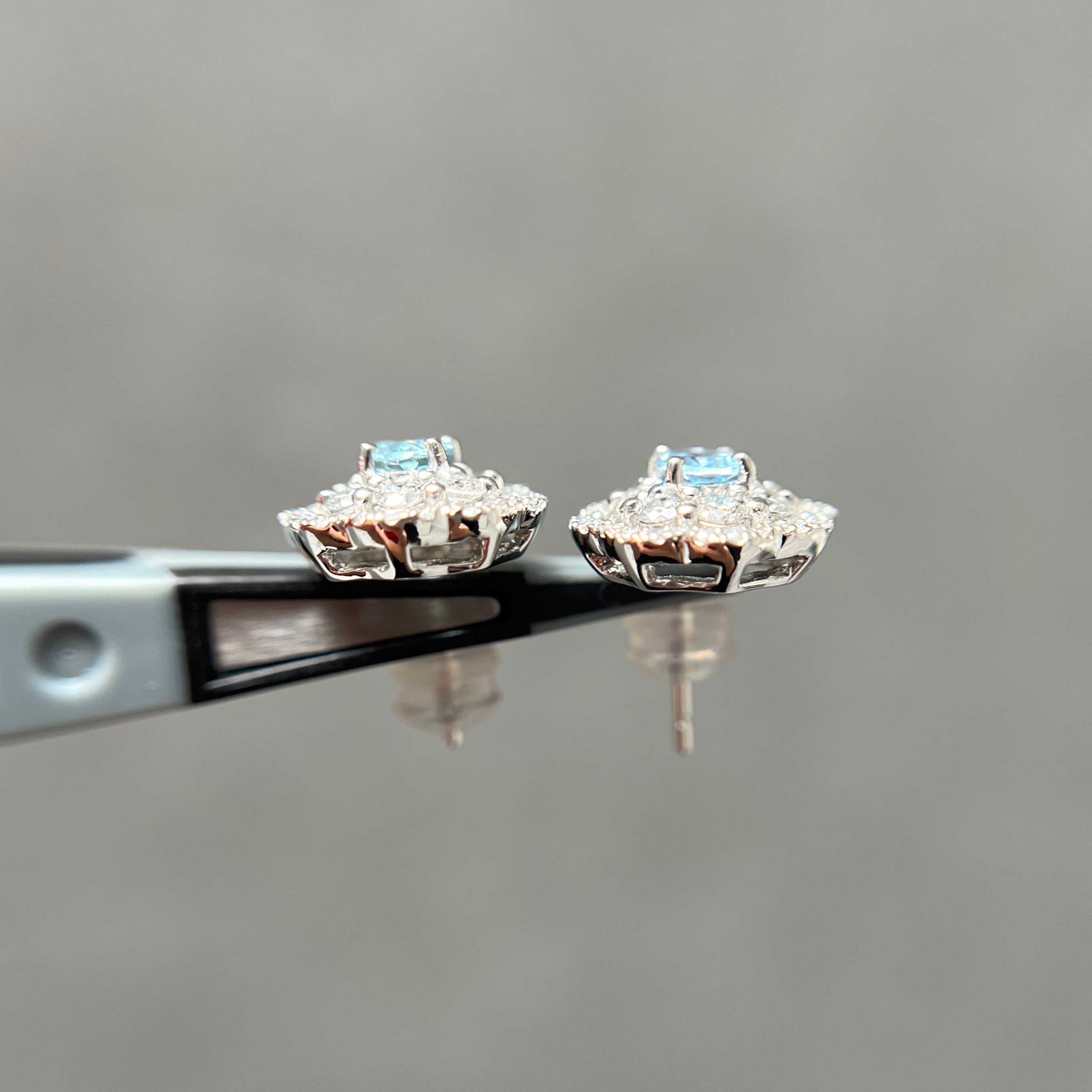 〈一点物〉48：アクワマリンピアス（最短お届け対象）