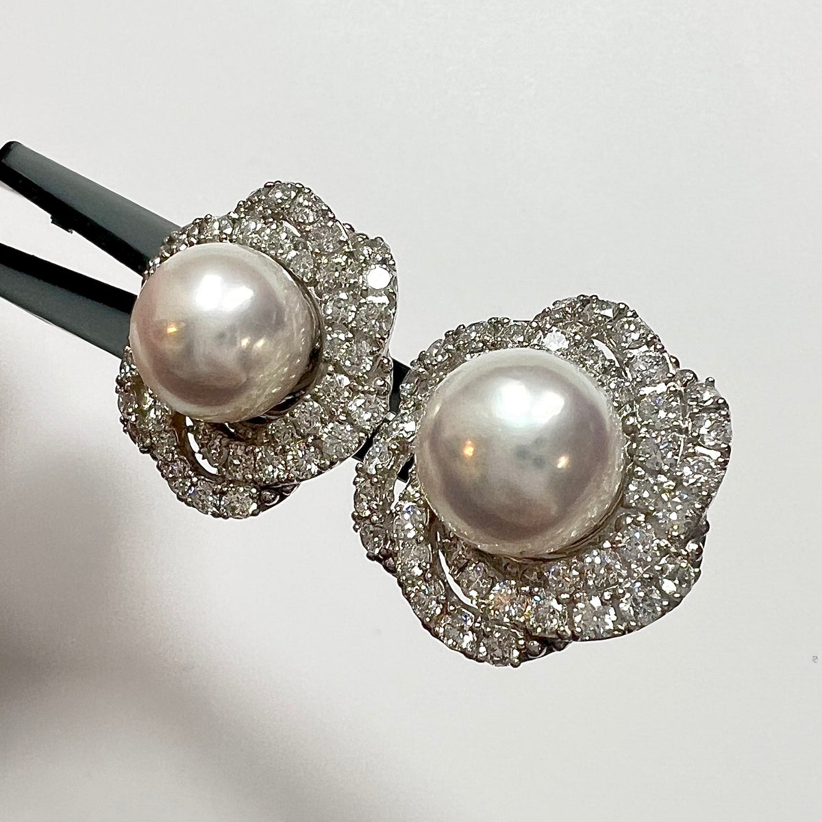 【アコヤ9ｰ9.5mm】ロゼピアス