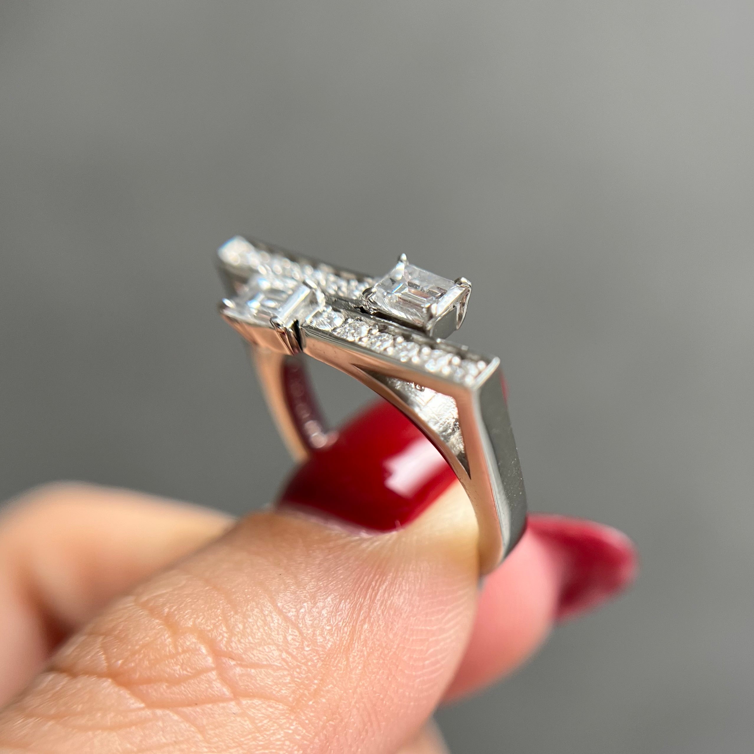 最終交渉可JQ5☆高級 ダイヤモンド0.27ct コンビ リング CGLソ付