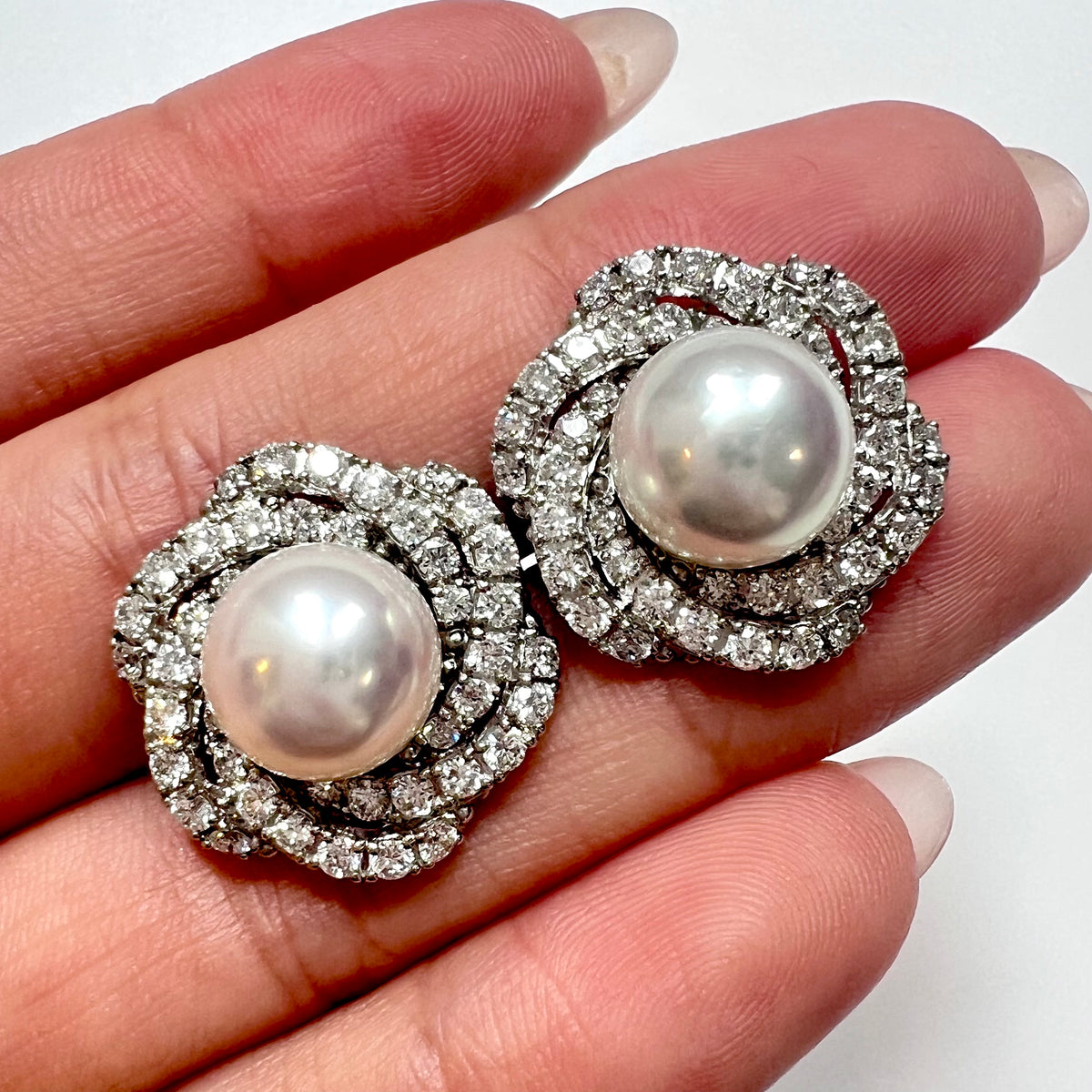 【アコヤ9ｰ9.5mm】ロゼピアス