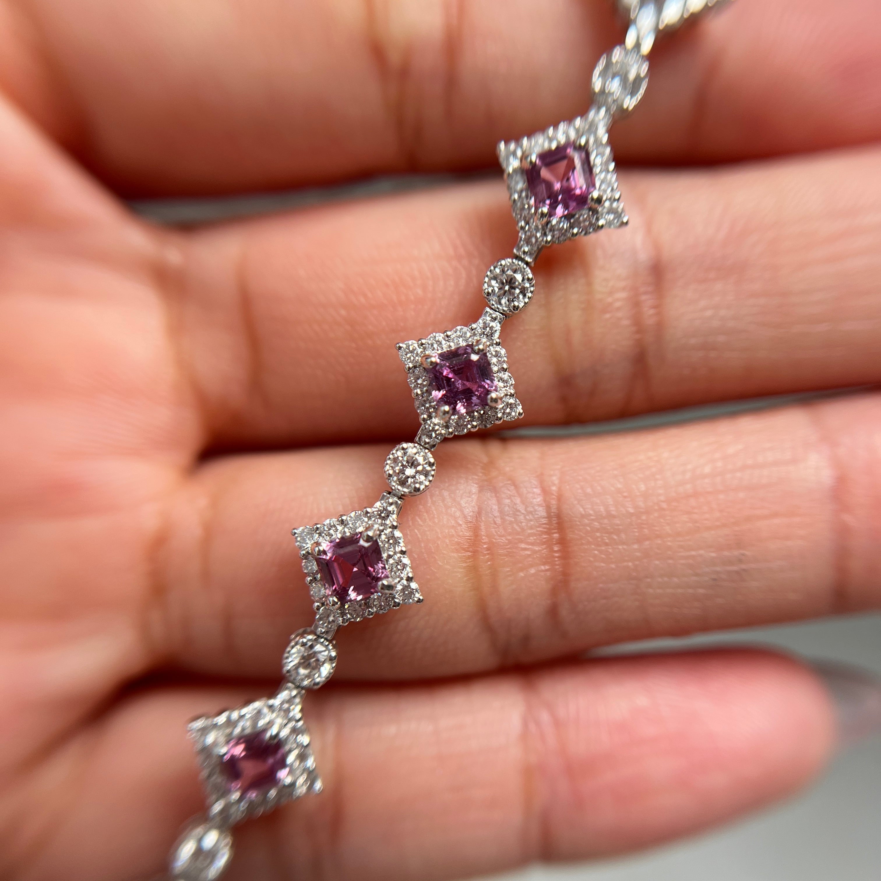 【GIA】〈一点物〉173：ノーヒートサファイアブレスレット