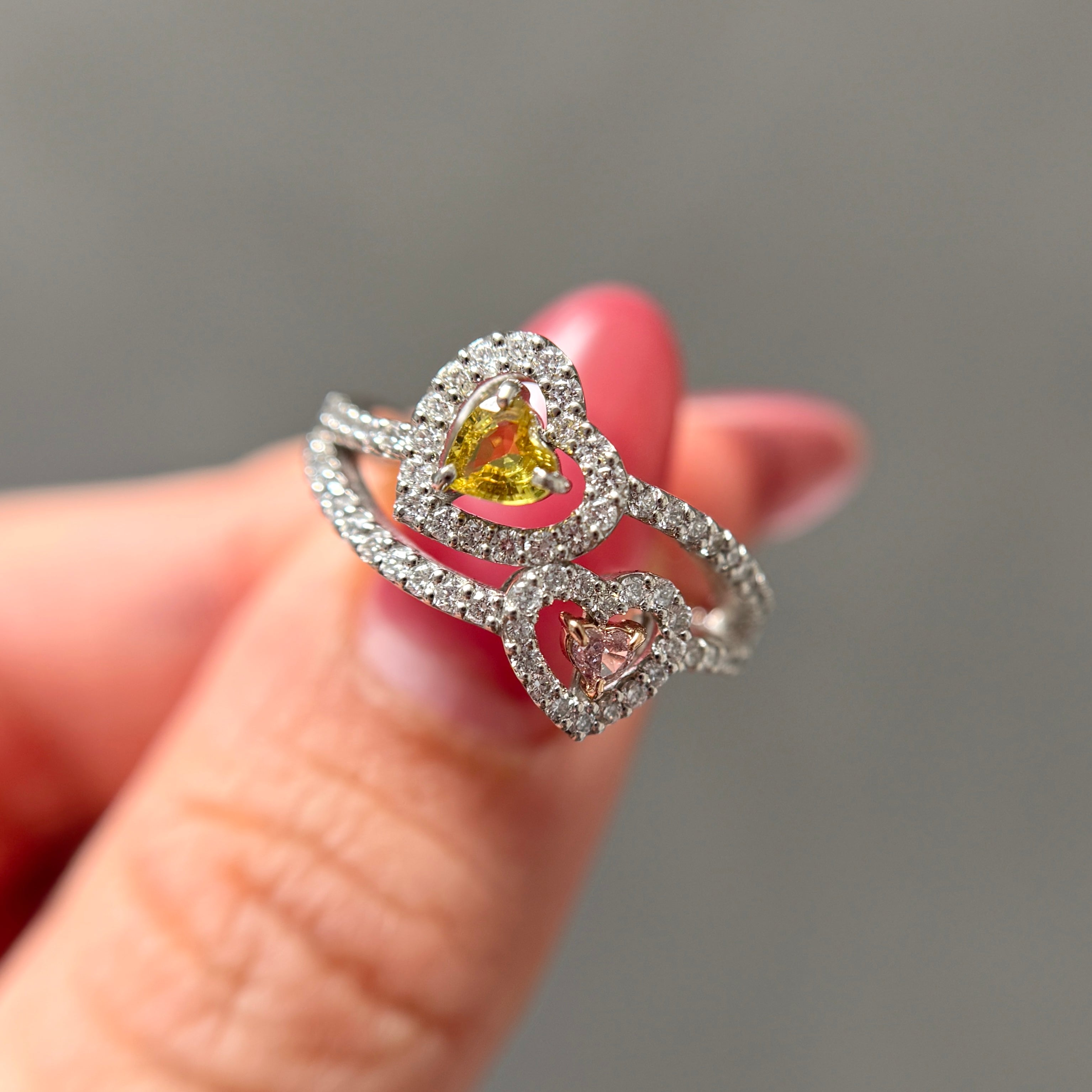 【GIA】〈一点物〉51：ノーヒートサファイアピンクダイヤリング（最短お届け対象）