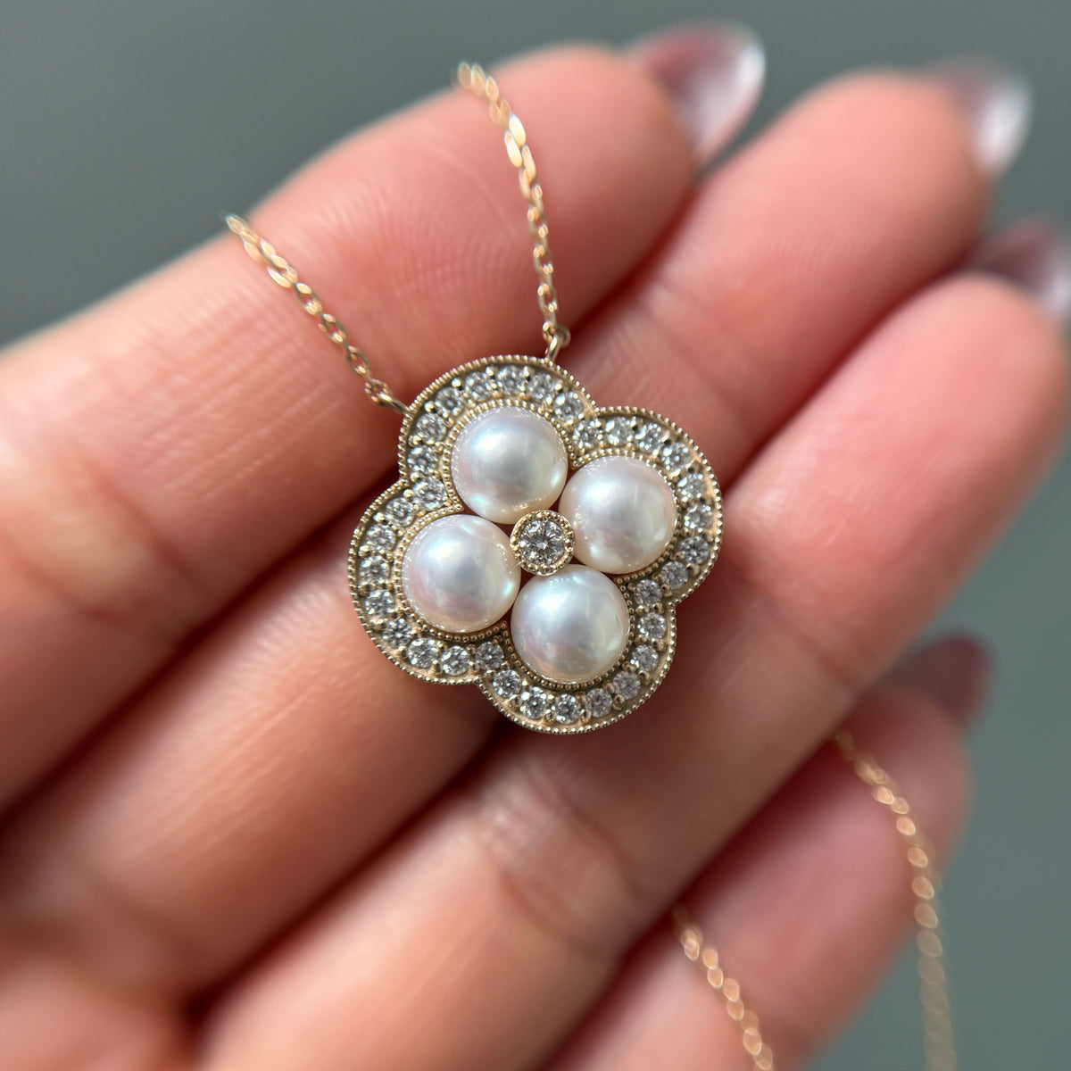 【アコヤ5.8-6.0mm】マーブルネックレス