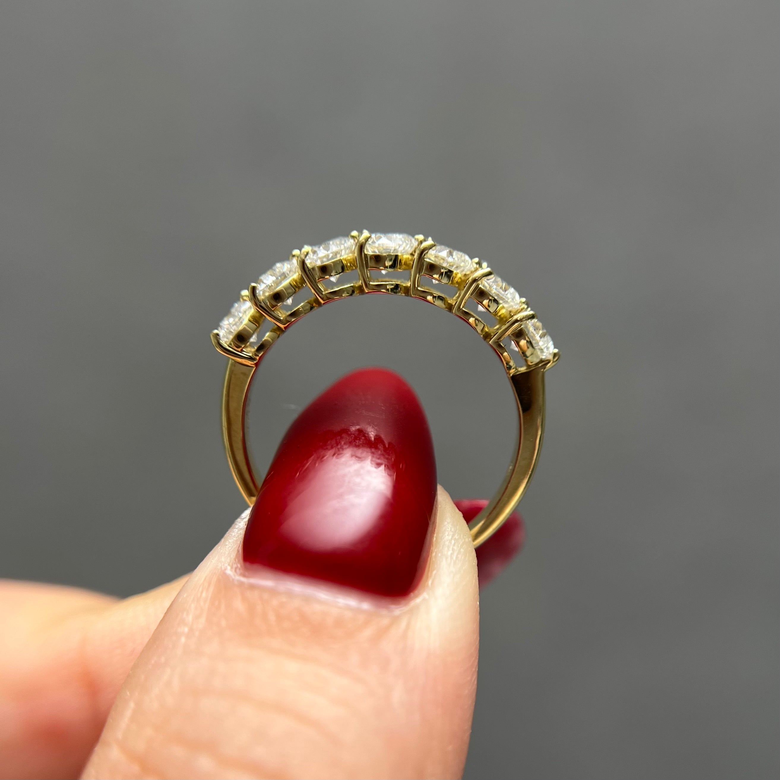 新入荷 未使用品 k18YG 天然ダイヤモンド チェーン リング ダイヤ ダイヤモンド 0.35ct チェーン フリーサイズ リング