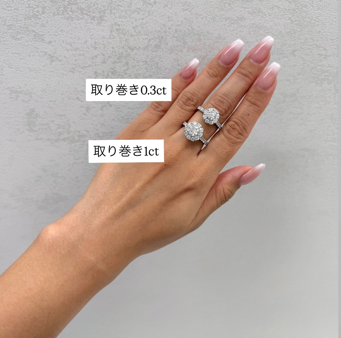 【GIA】【F/VS】1ct取り巻きリング