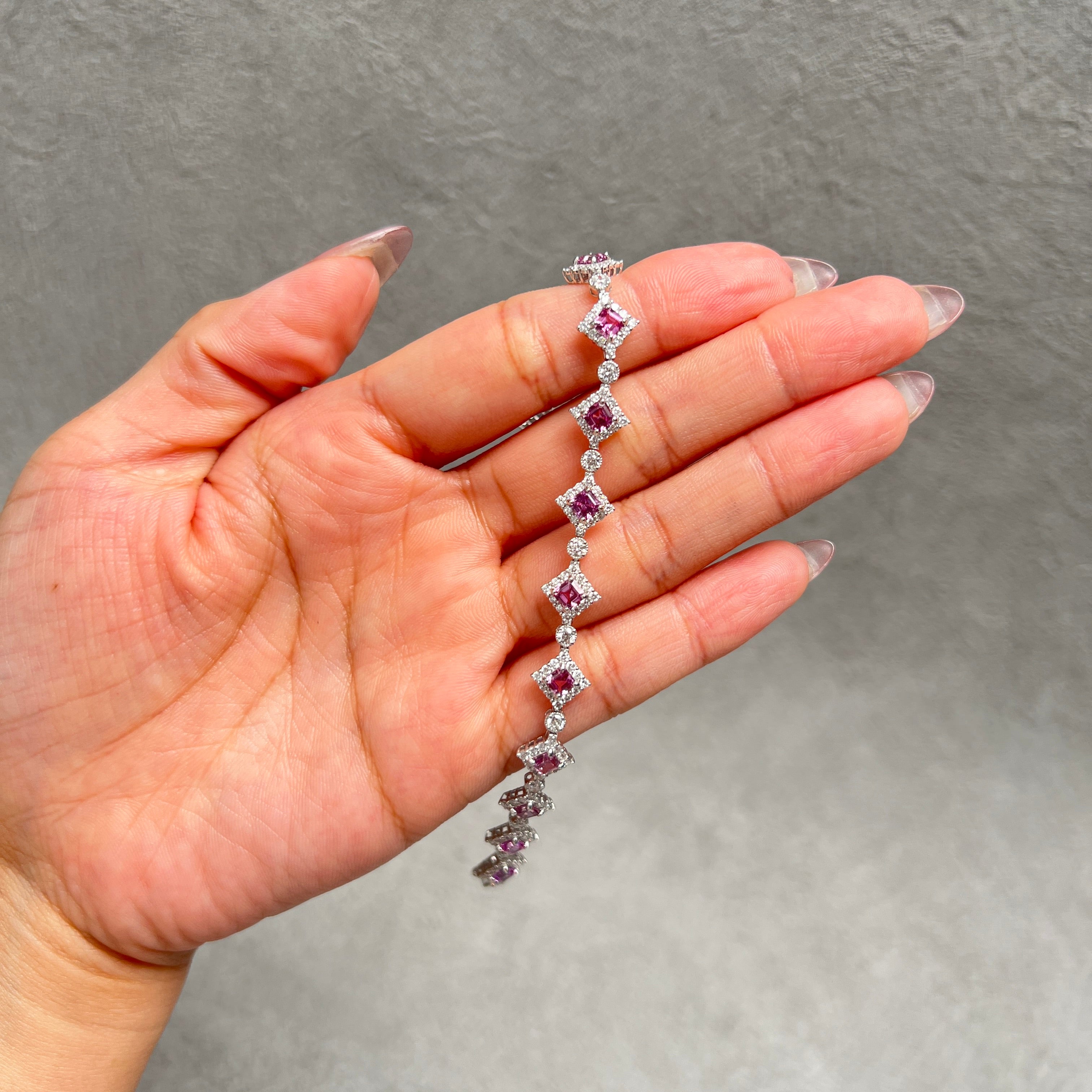 【GIA】〈一点物〉173：ノーヒートサファイアブレスレット