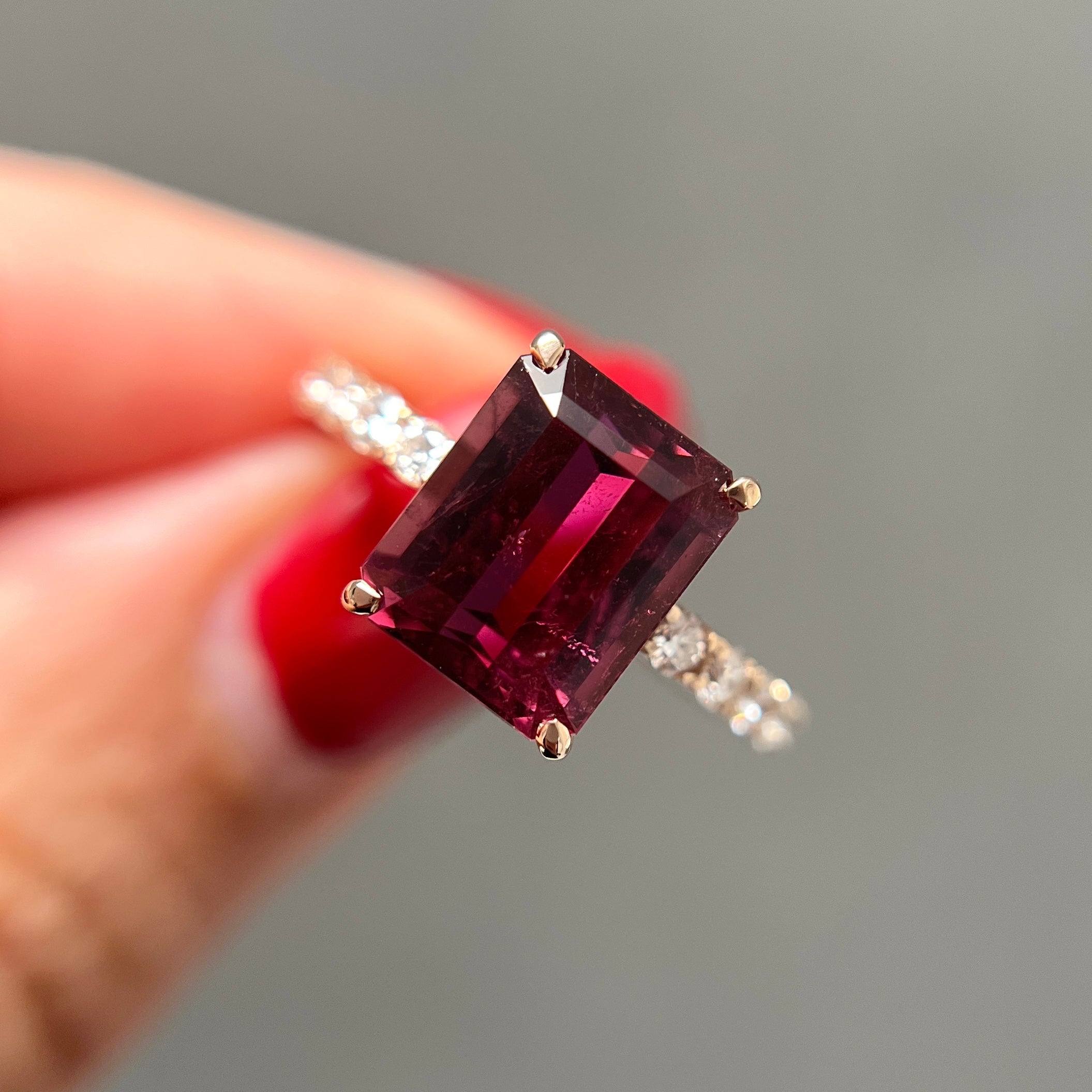 【GIA】〈一点物〉41：レッドトルマリンリング（最短お届け対象）