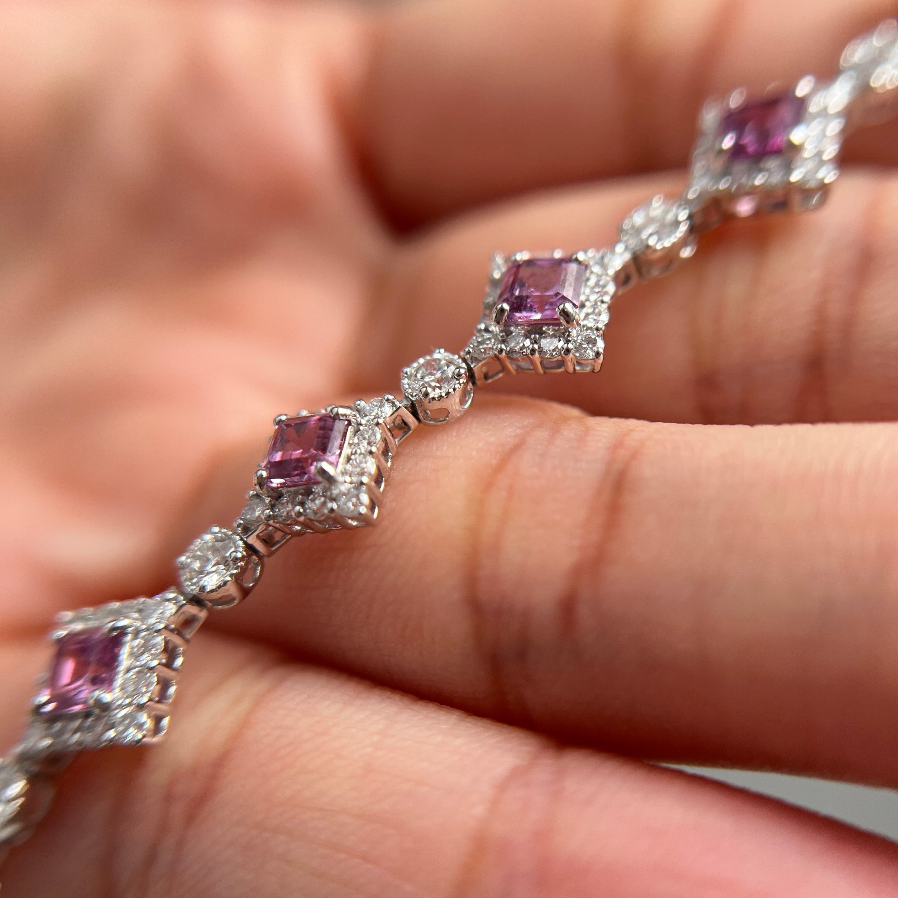 【GIA】〈一点物〉173：ノーヒートサファイアブレスレット
