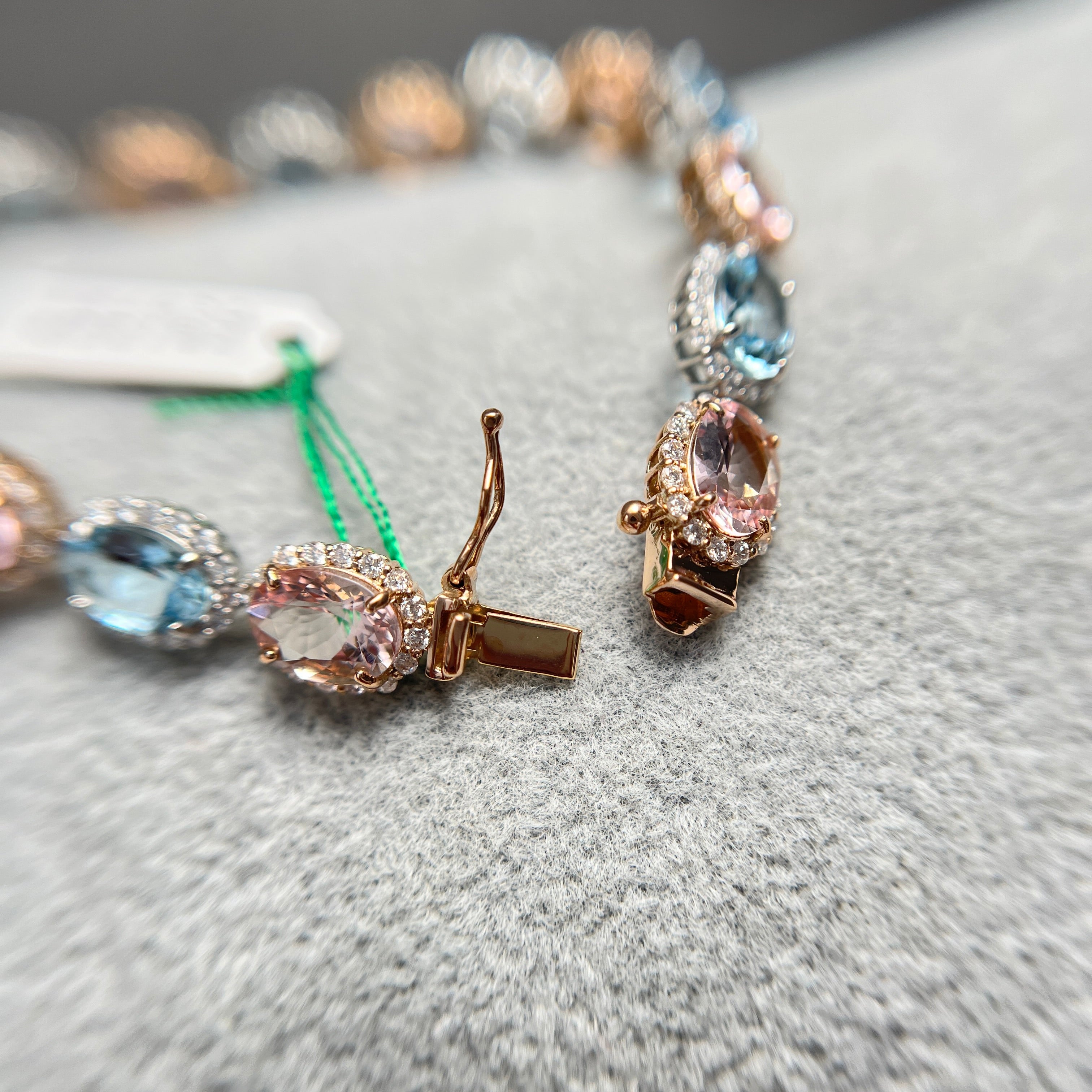 〈一点物〉176：アクワマリン
モルガナイトブレスレット