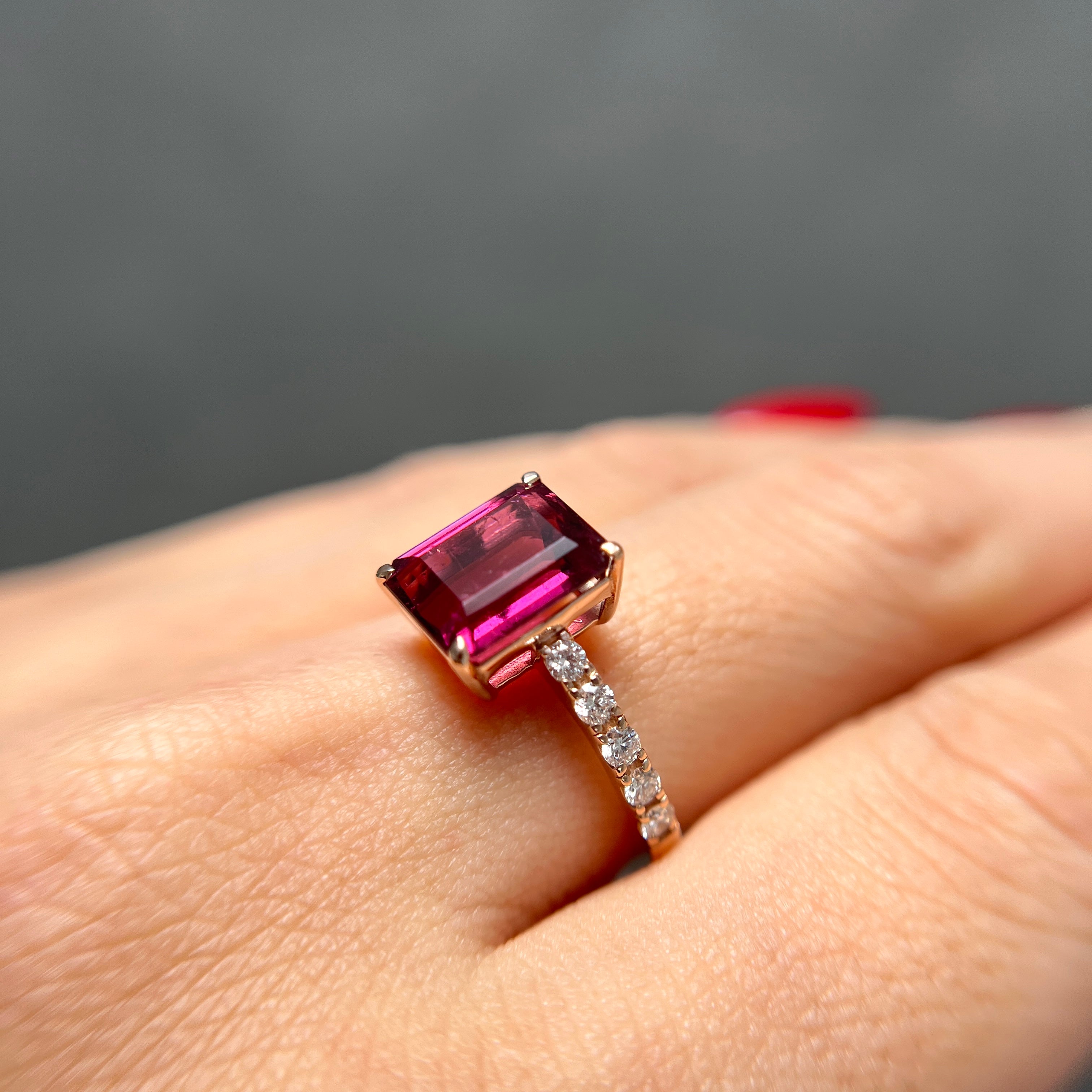 【GIA】〈一点物〉41：レッドトルマリンリング（最短お届け対象）