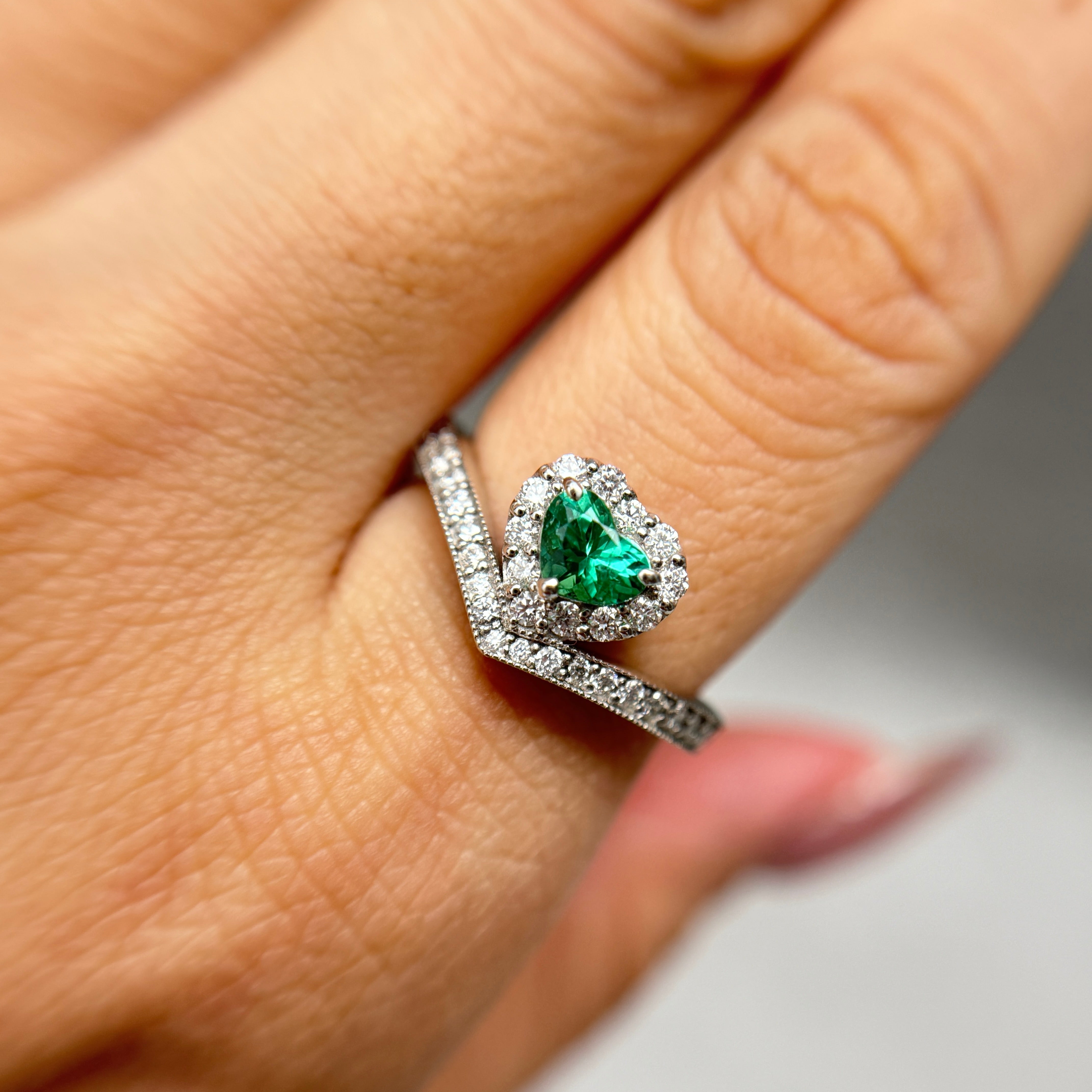 【GIA】〈一点物〉19：コロンビア産ノンオイルエメラルドリング（最短お届け対象）