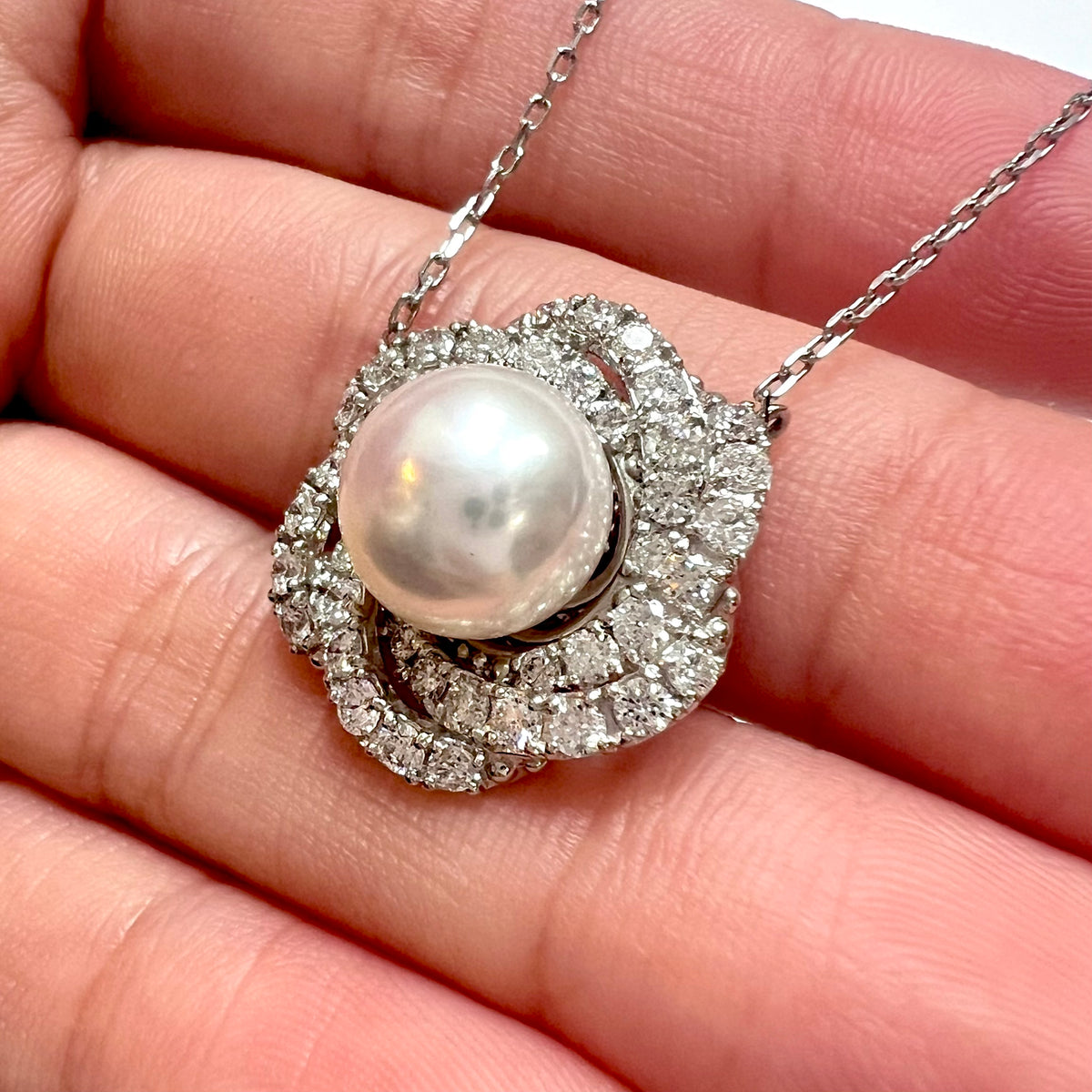 【アコヤ9ｰ9.5mm】ロゼネックレス