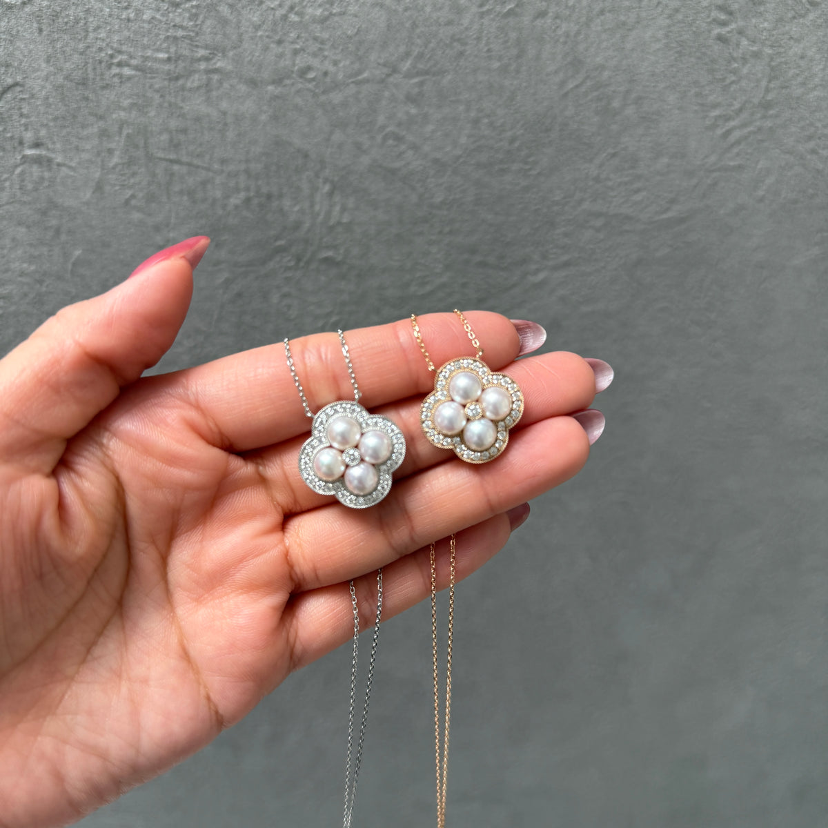 【アコヤ5.8-6.0mm】マーブルネックレス