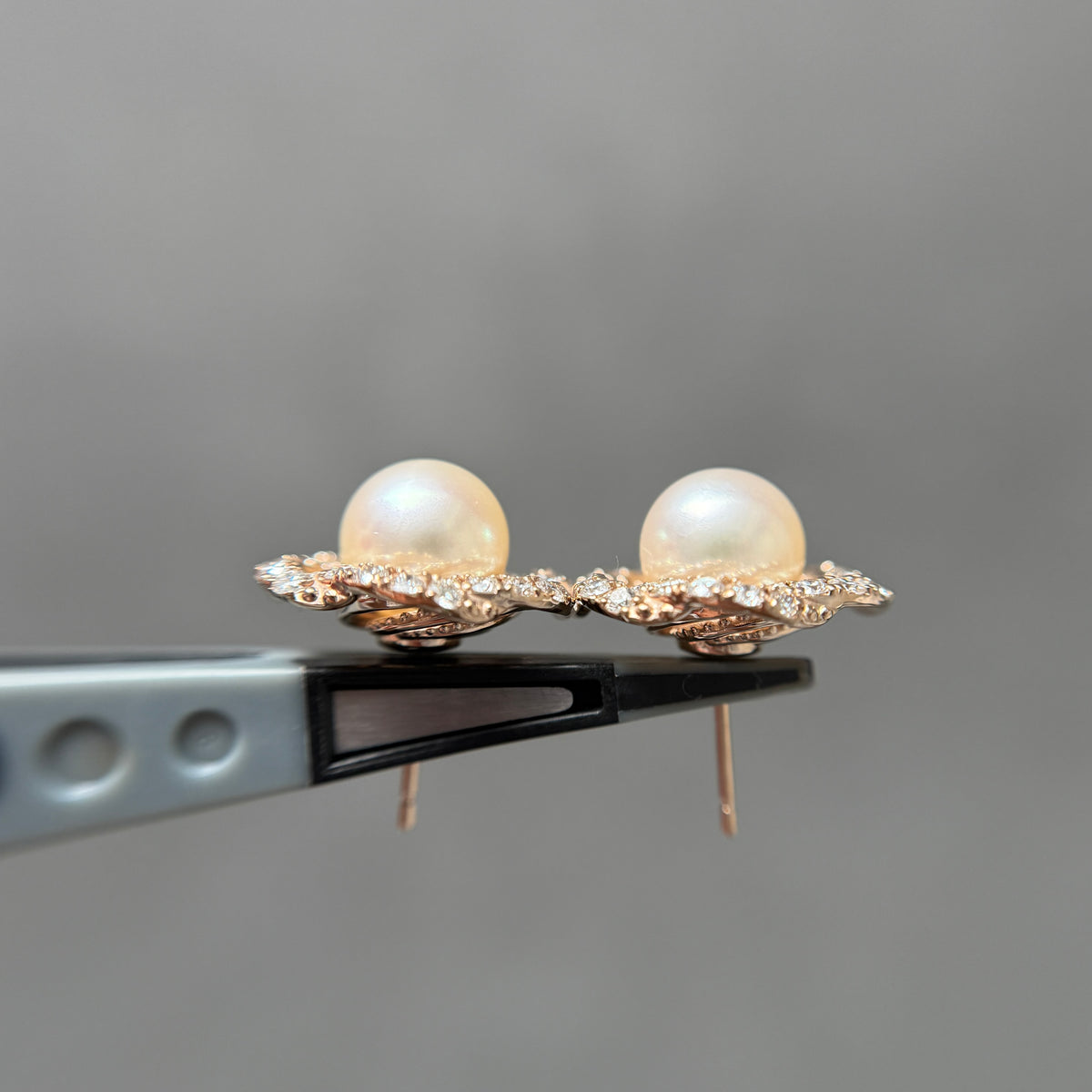 【アコヤ9ｰ9.5mm】ロゼピアス
