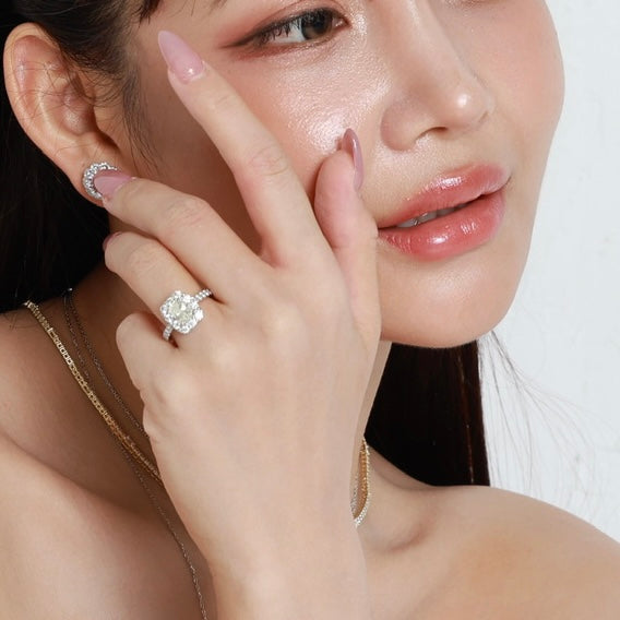 【CGL】〈一点物〉1ct取り巻きダイヤリング（RCT）