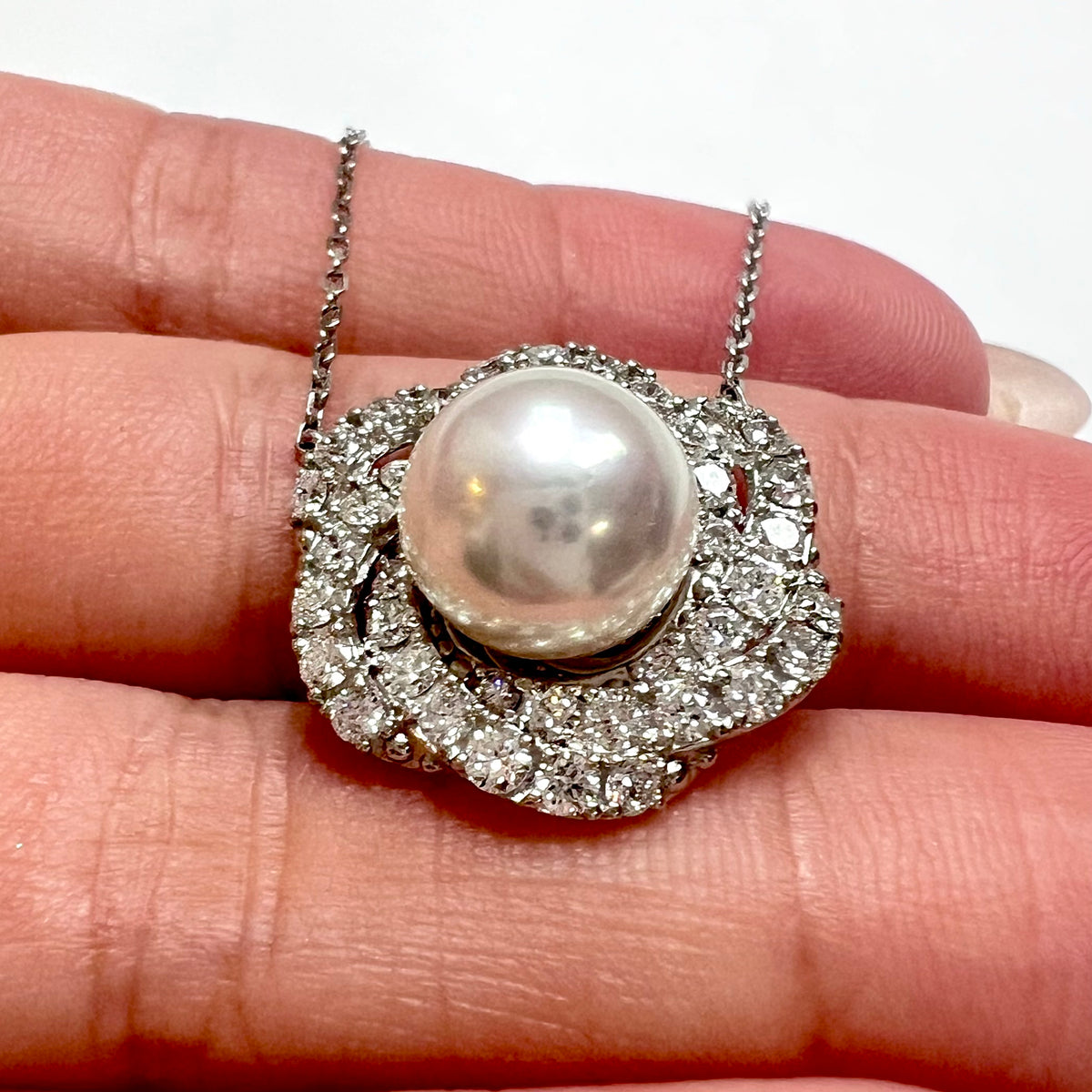 【アコヤ9ｰ9.5mm】ロゼネックレス