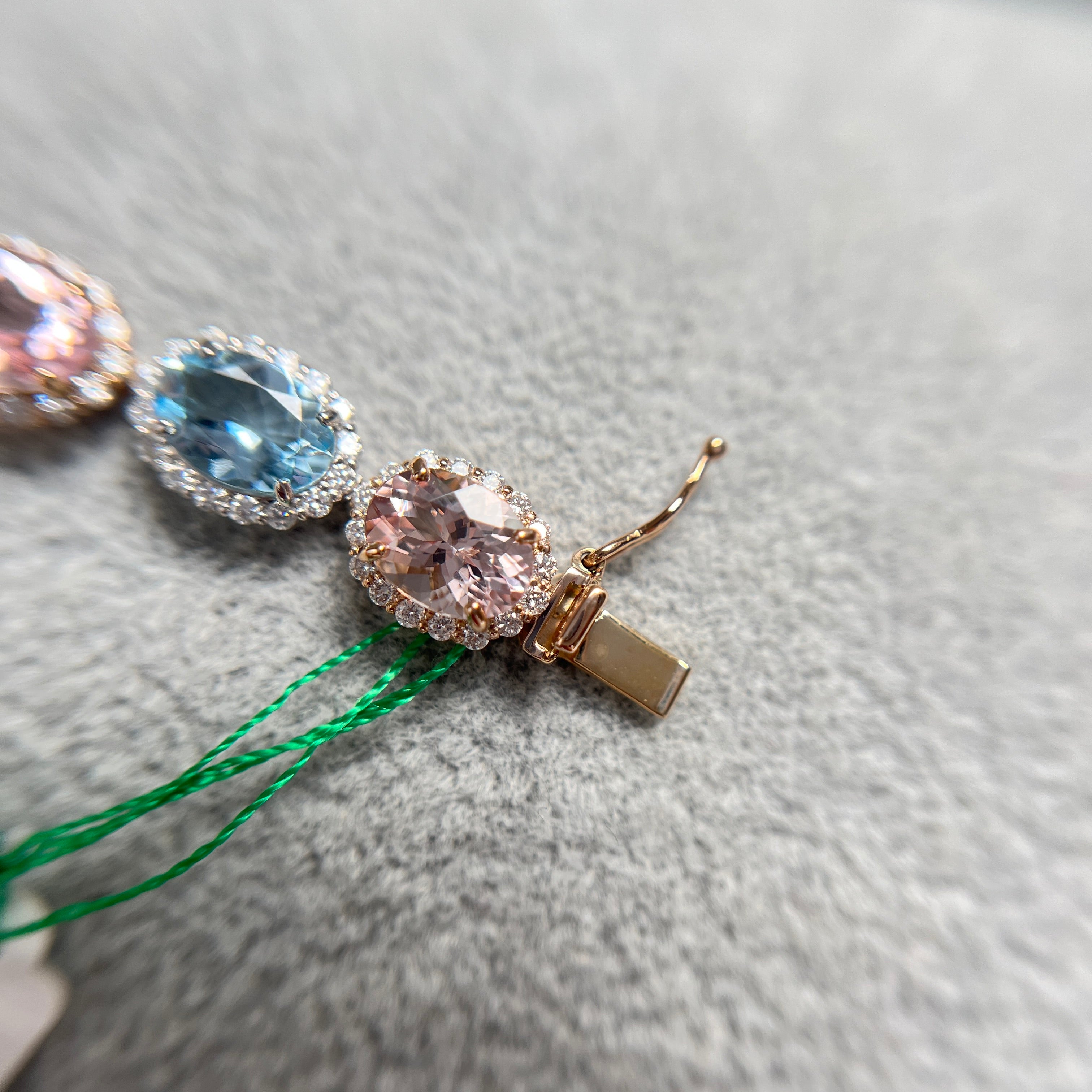 〈一点物〉176：アクワマリン
モルガナイトブレスレット