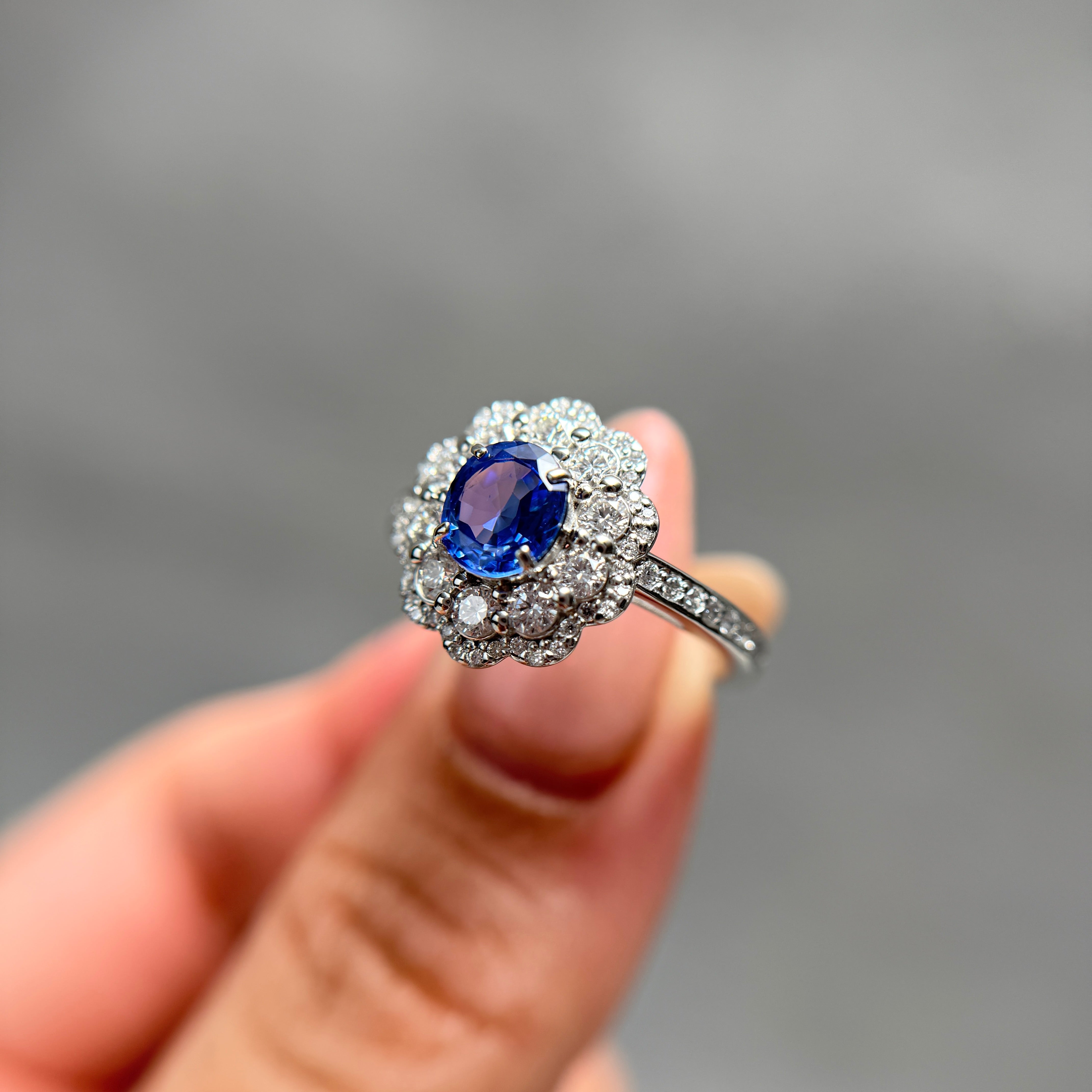 【GIA】〈一点物〉12：スリランカ産ノーヒートサファイアリング（最短お届け対象）