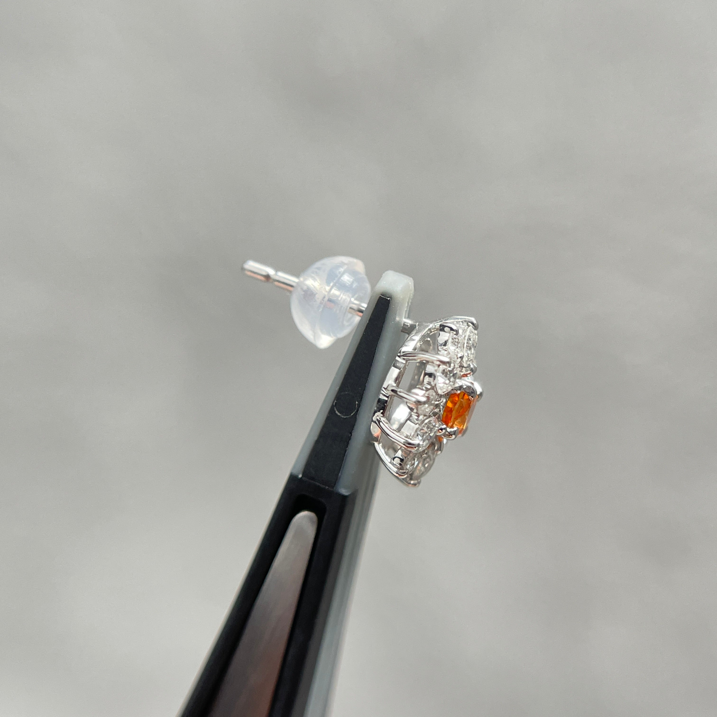 157：スペサルティンガーネットピアス