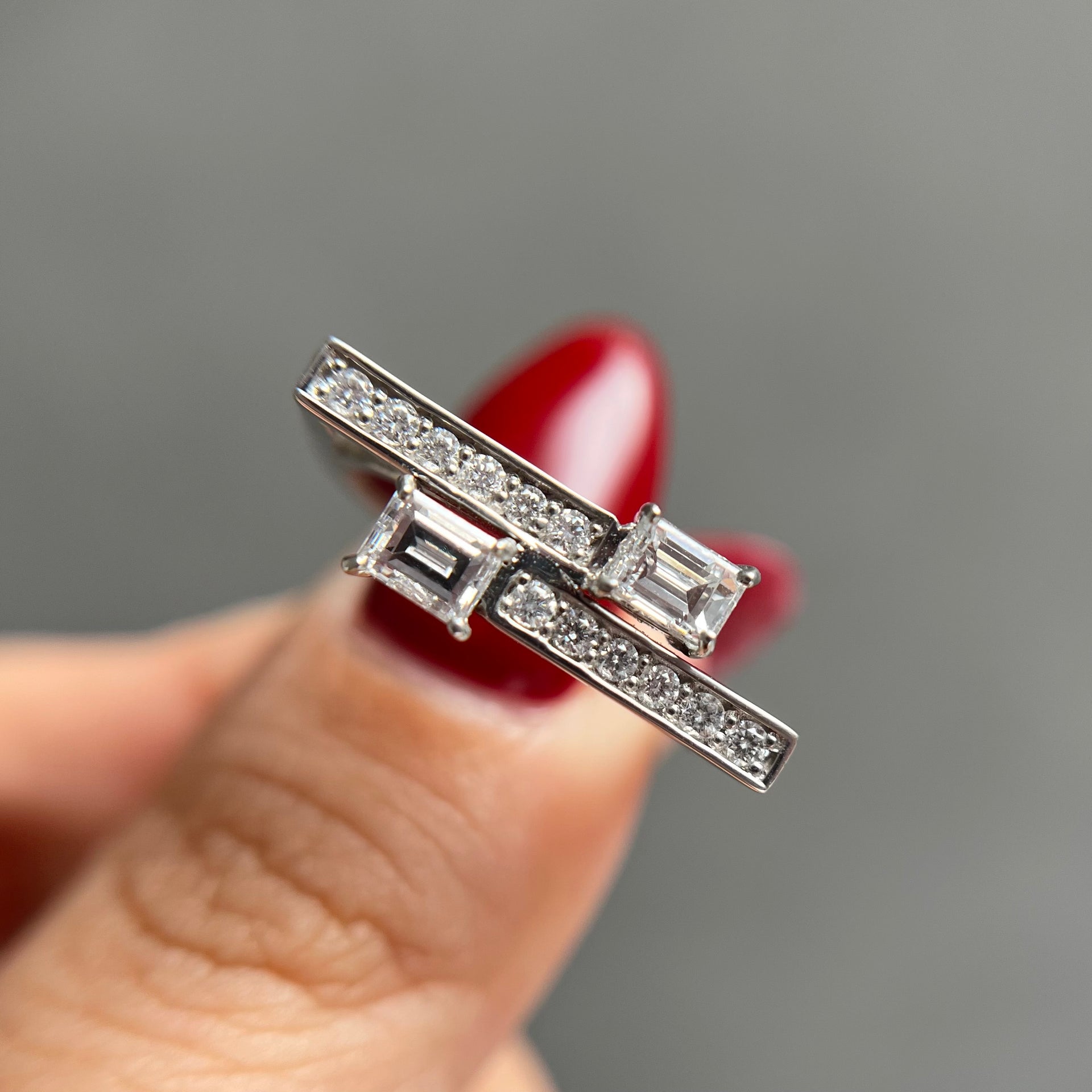 JQ5☆高級 ダイヤモンド0.27ct コンビ リング CGLソ付 40：【CGL  