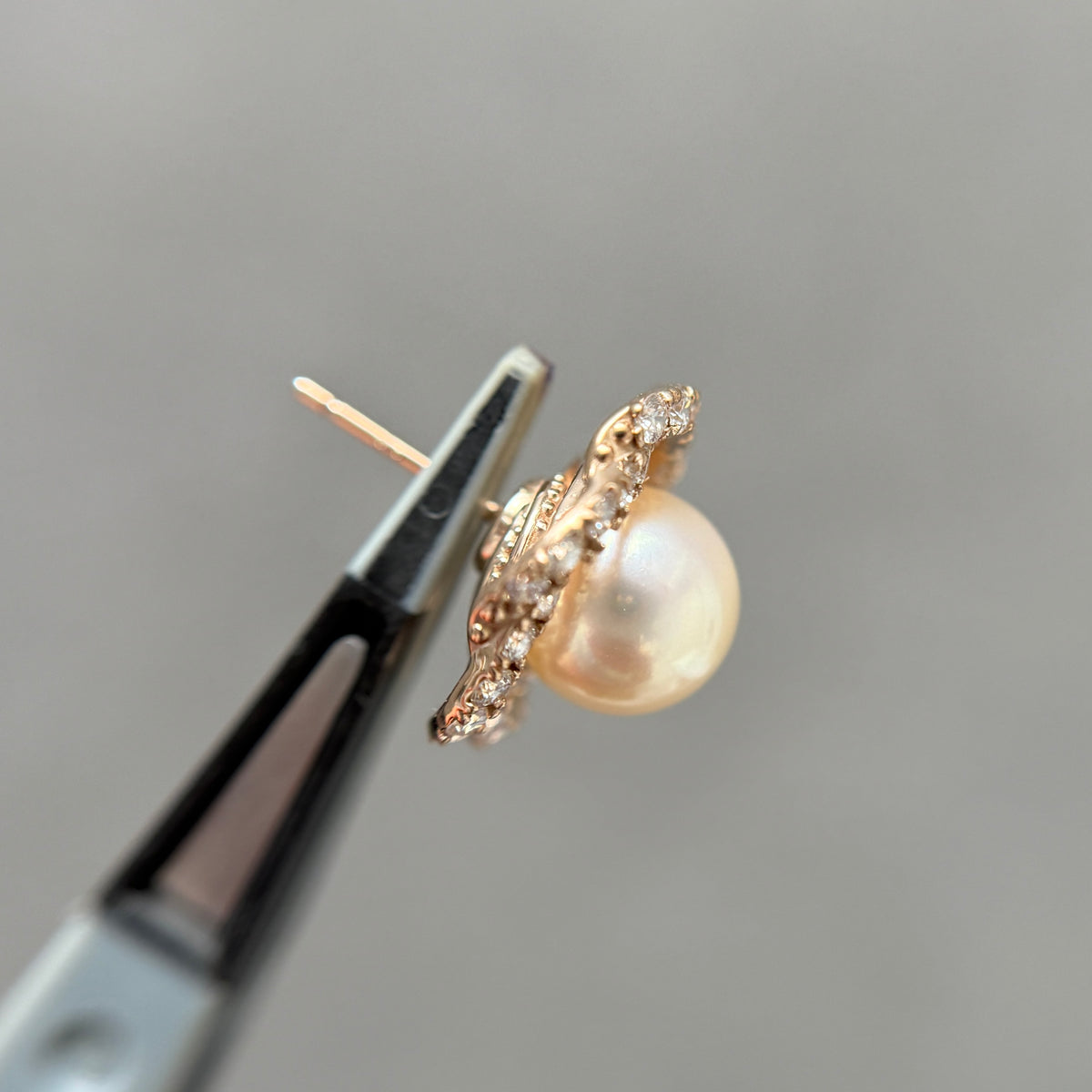 【アコヤ9ｰ9.5mm】ロゼピアス