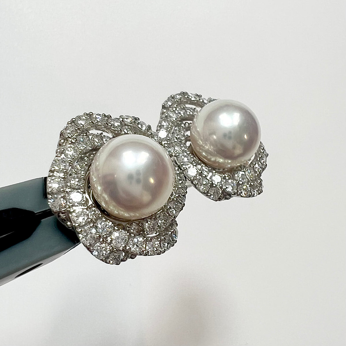 【アコヤ9ｰ9.5mm】ロゼピアス