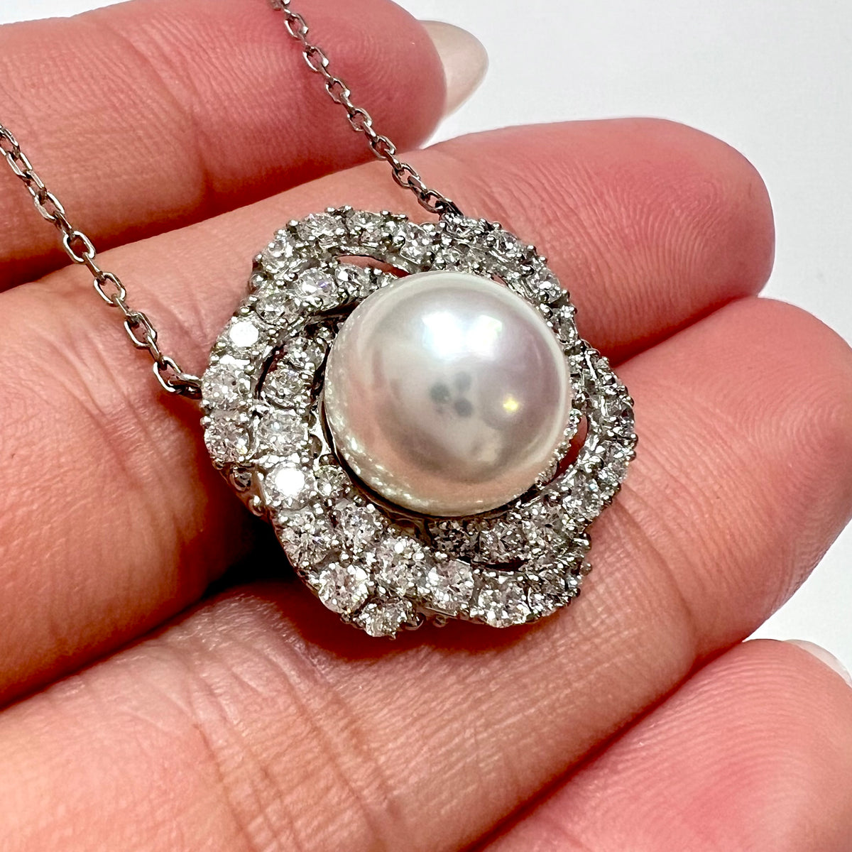 【アコヤ9ｰ9.5mm】ロゼネックレス
